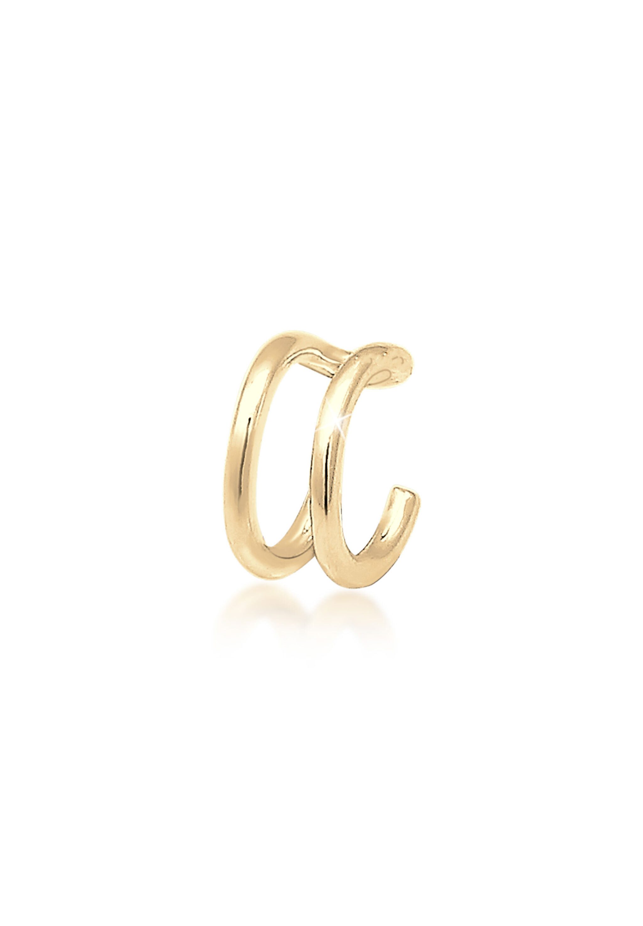 Ohrklemme Earcuff Single Geo Basic Trend 375 Gelbgold