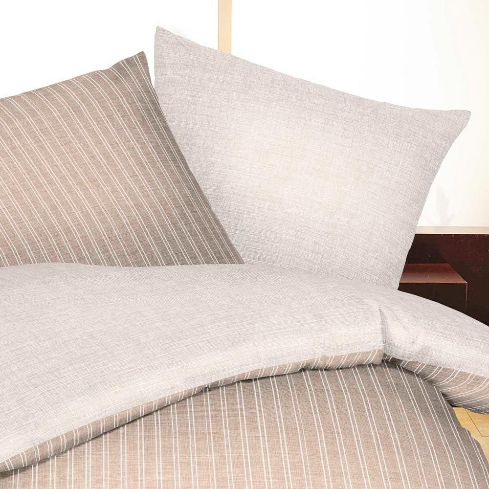 TRAUMSCHLAF Bettwäsche Zeitlos Winternatur, Biber, 3 teilig, warm, weich, z günstig online kaufen