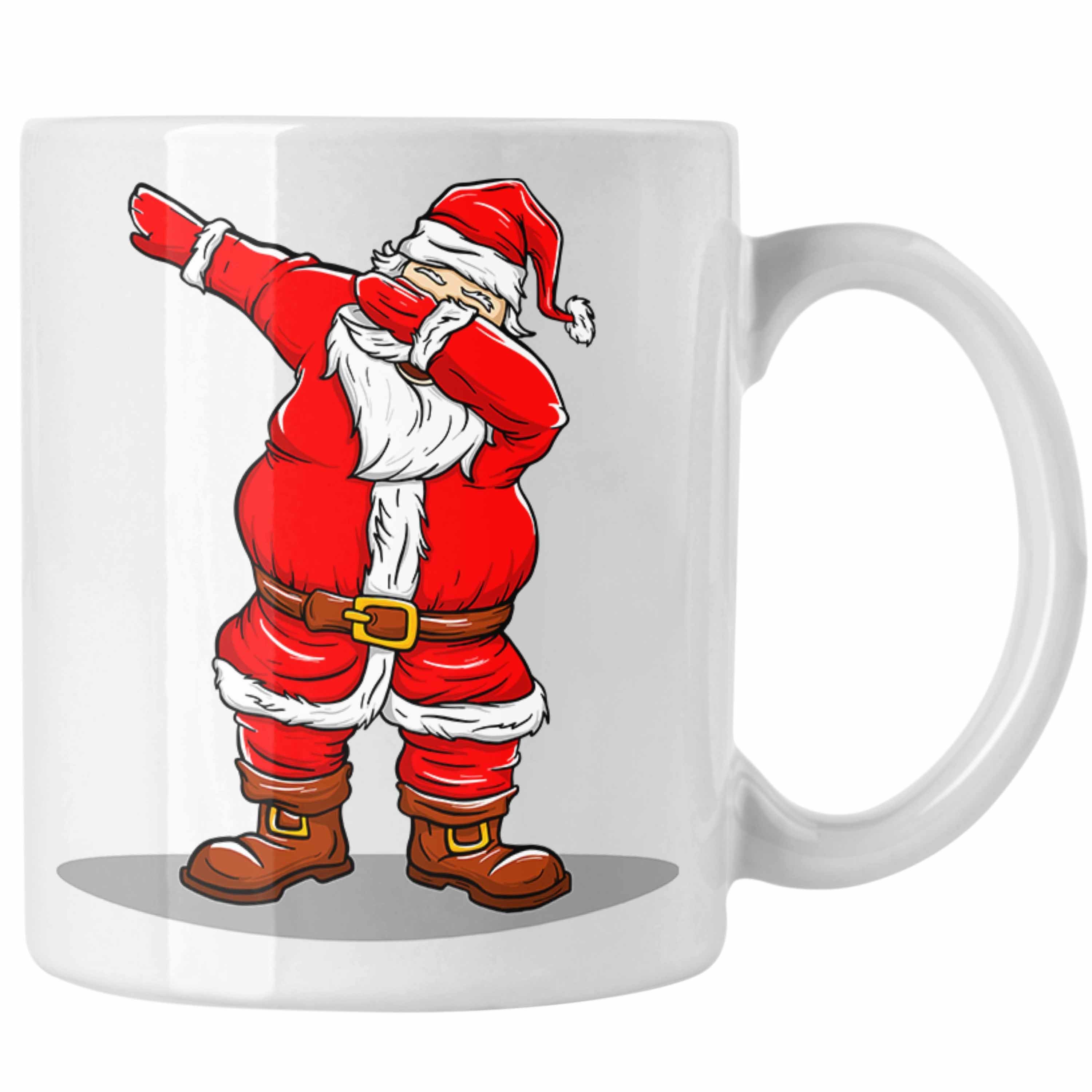 Grafik Trendation Becher Lebkuchen Weihnachtsmann Jungen für Geschenk - Jungs Weihnachten Lustig Weihnachtstasse Kinder Mädchen Weiss Cute Trendation Tasse Tasse