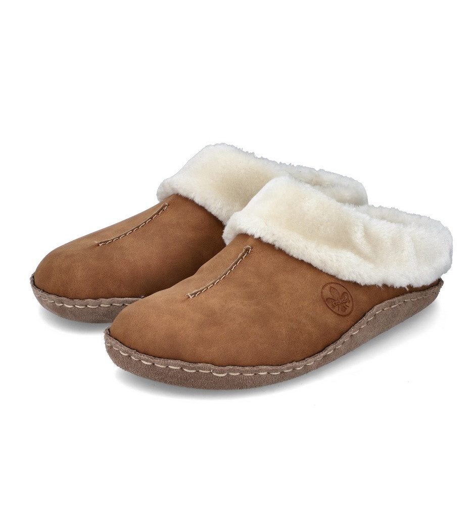 Rieker 66390-60 (Leder-Sohle) braun Damen Hausschuh