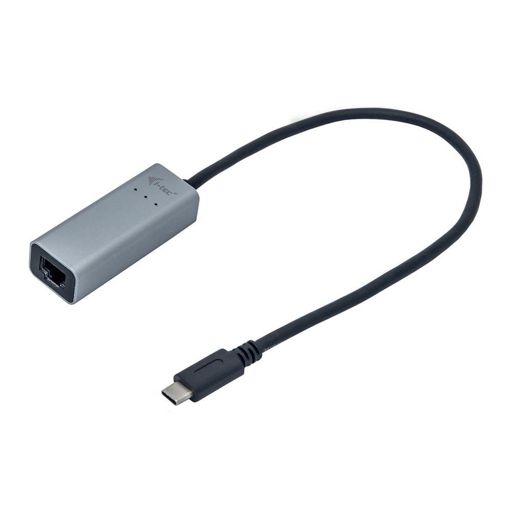 I-TEC USB-C Metal 2.5Gbps Ethernet Adapter Netzwerk-Adapter USB-C zu RJ-45, mit integriertem USB-C-Kabel