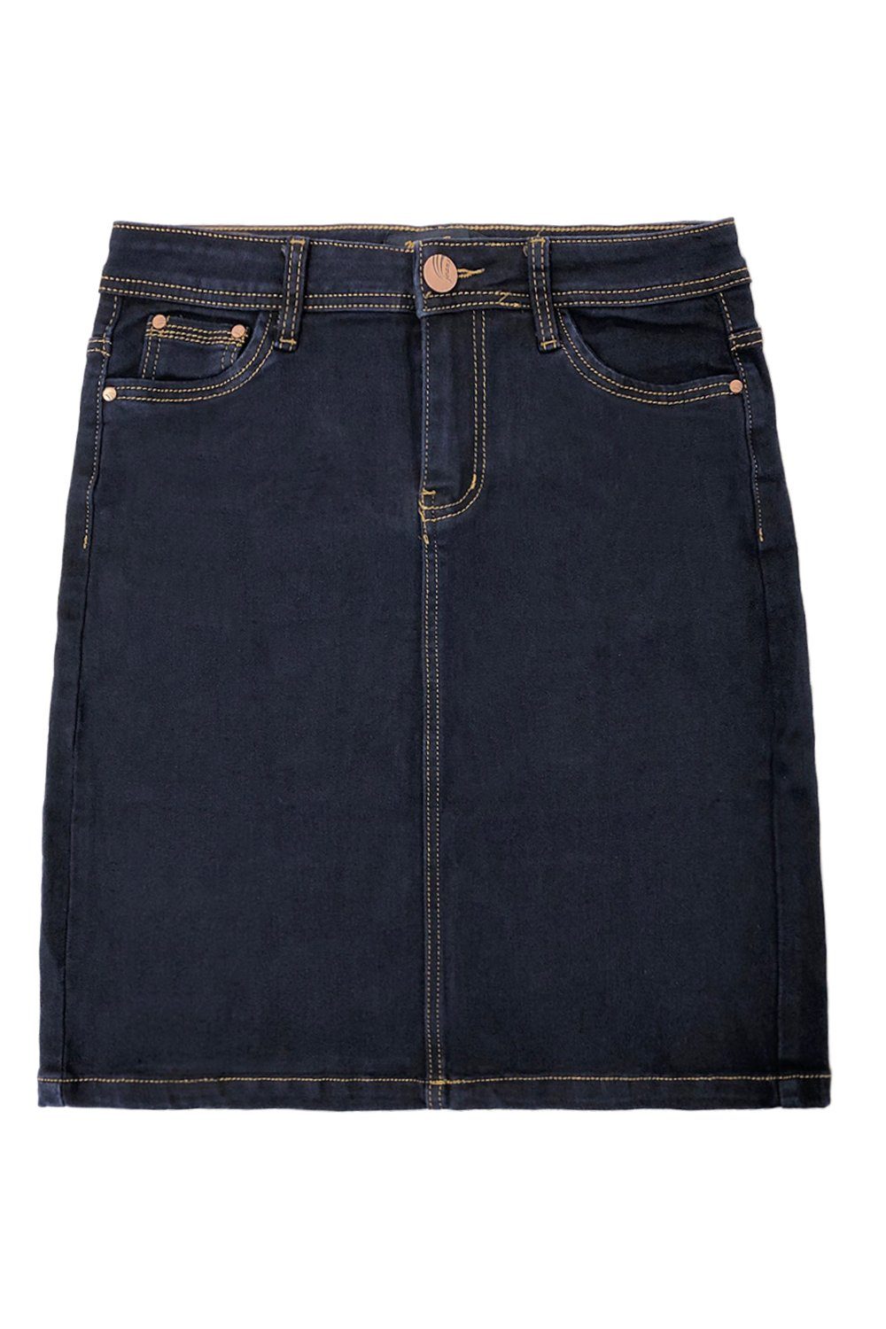 Egomaxx Sommerrock »3559« (Reißverschluss, 1-tlg., normal) Damen Denim Jeans  Rock Classic Knielang Stretch Skirt online kaufen | OTTO