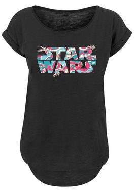 F4NT4STIC T-Shirt Star Wars Wavy Ship Logo Print