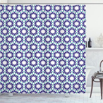 Abakuhaus Duschvorhang Moderner Digitaldruck mit 12 Haken auf Stoff Wasser Resistent Breite 175 cm, Höhe 180 cm, Mosaik Klassische marokkanische Design Kunst