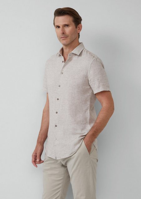 s.Oliver BLACK LABEL Kurzarmhemd Tailored Fit: Strukturiertes Kurzarmhemd a günstig online kaufen