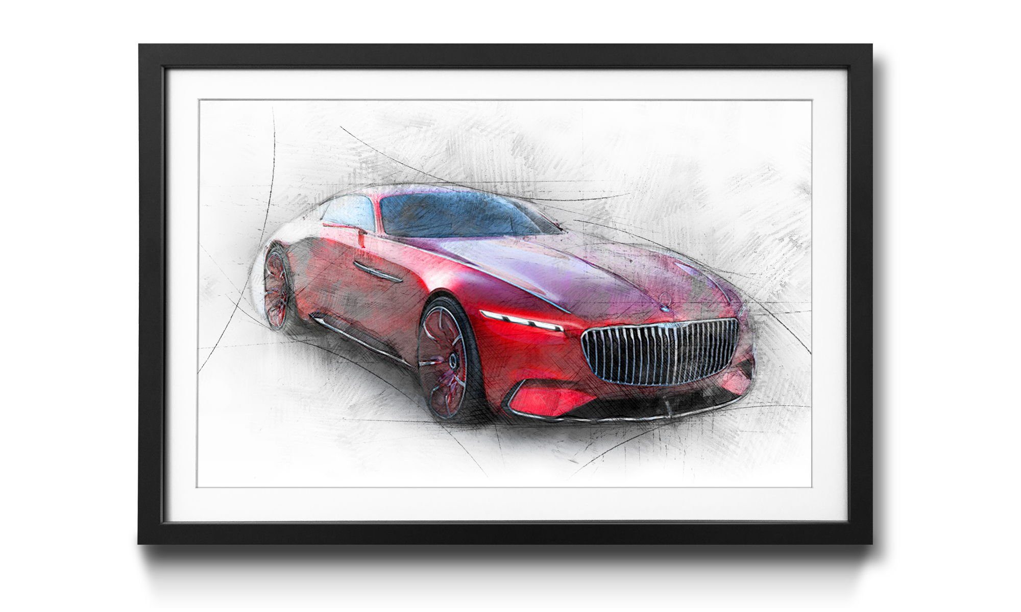 WandbilderXXL Bild mit Rahmen Maybach Study, Auto, Wandbild, in 4 Größen erhältlich