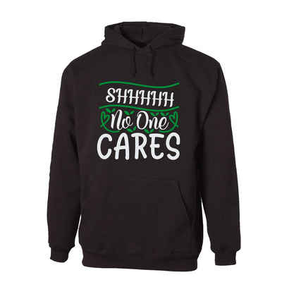 G-graphics Hoodie Shhhhh – No one cares mit trendigem Frontprint, Aufdruck auf der Vorderseite, Spruch/Sprüche/Print/Motiv, für jung & alt