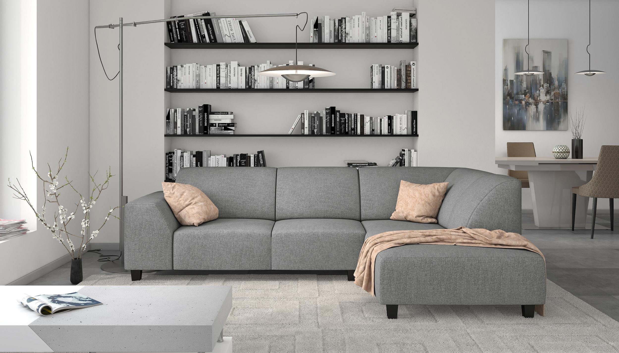 99rooms Ecksofa Einar, L-Form, Eckcouch, Rückenlehne günstig online kaufen