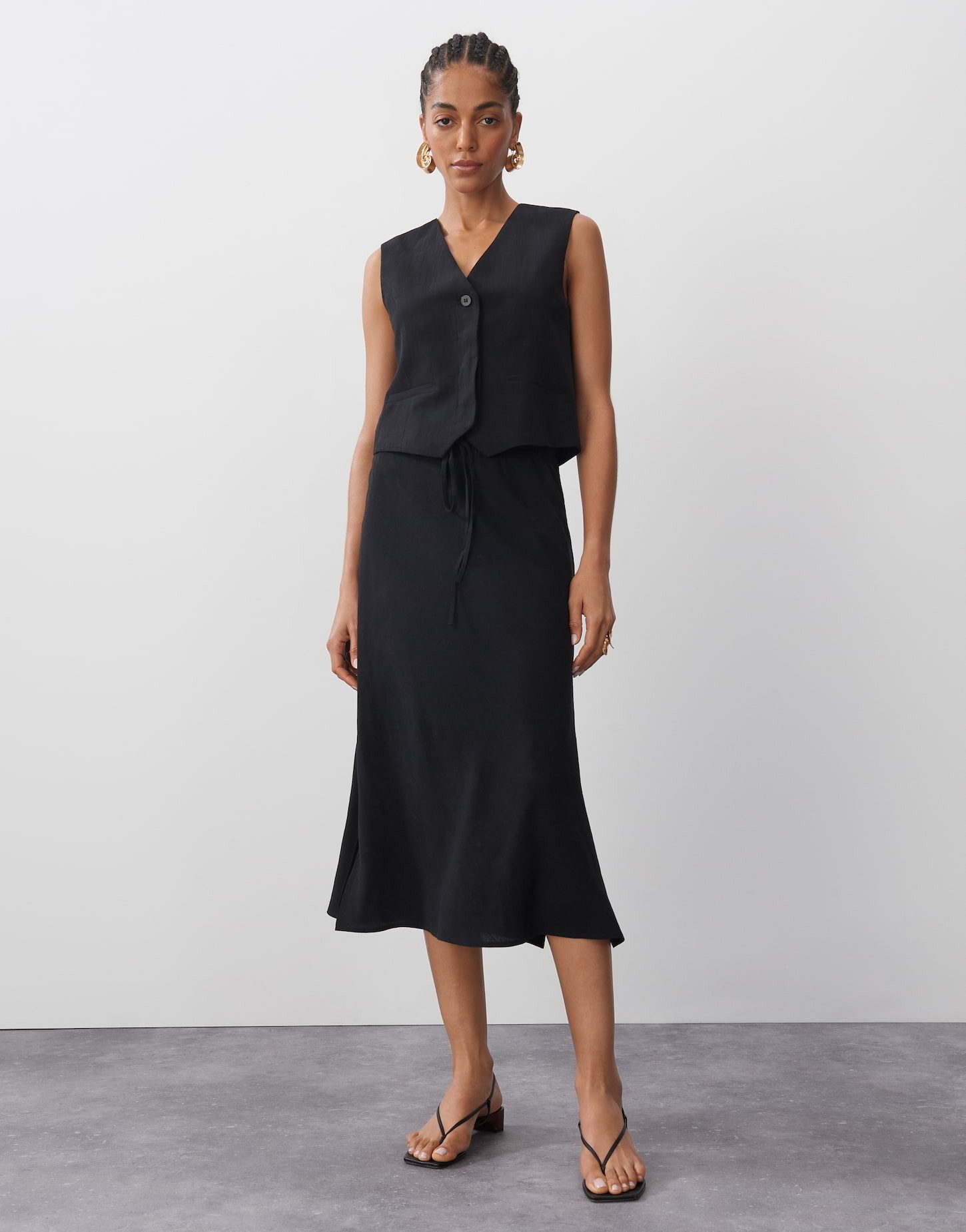 someday Anzugweste Anzugweste NELIN slim aus Leinen Viskose Mix