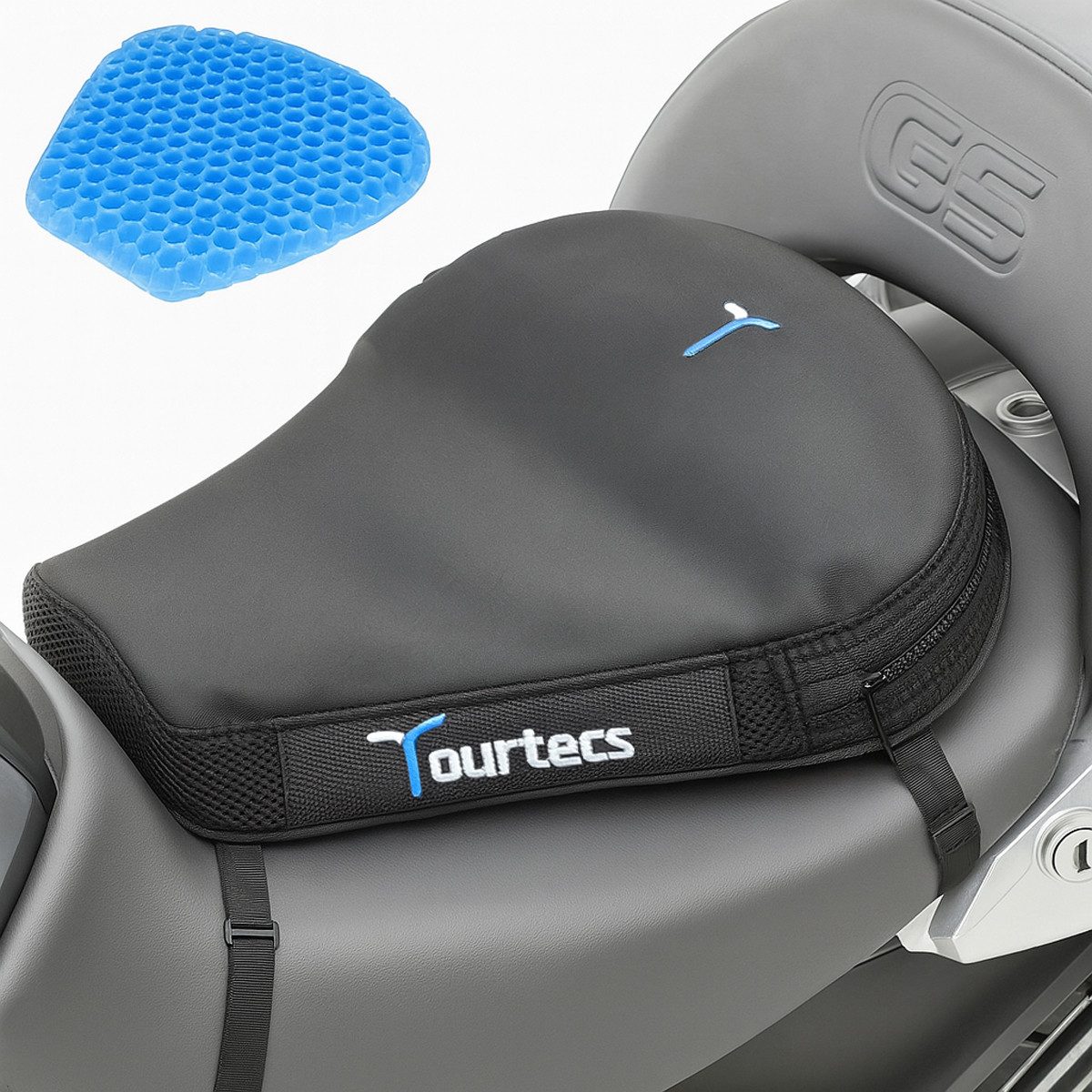 Tourtecs Sitzbank Motorrad Sitzkissen Gel TPE / Gelkissen # M Sitzbank
