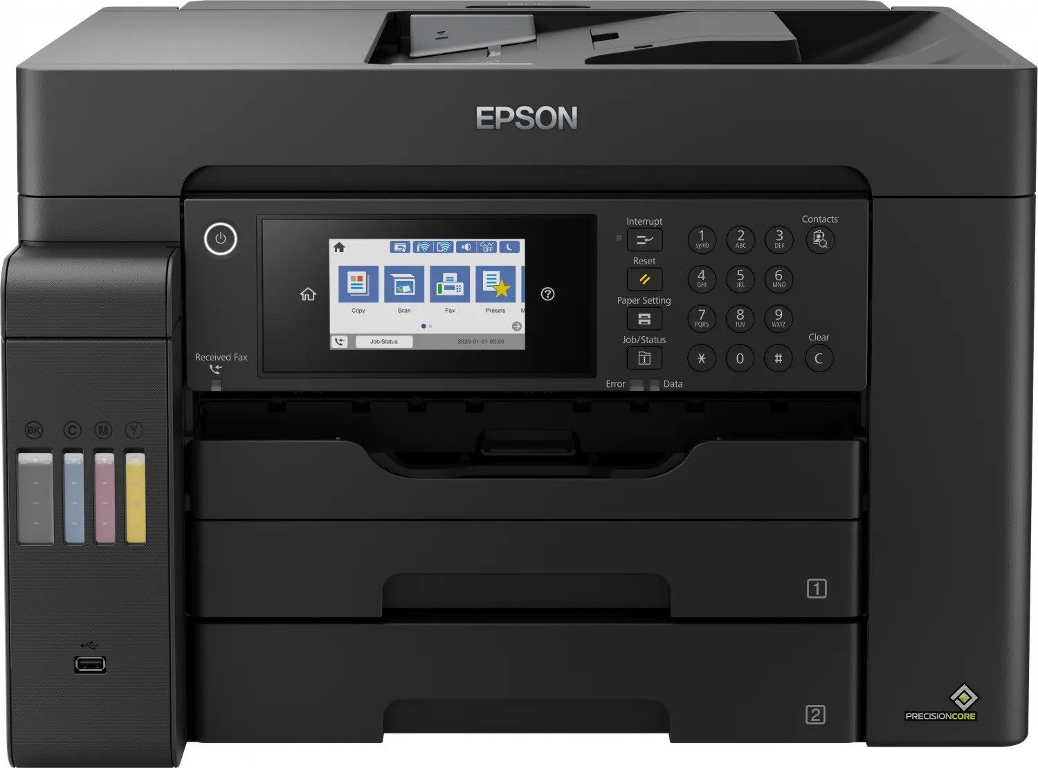 Epson Epson EcoTank ET-16605 A3 4-in-1-Multifunktionsdrucker, schwarz Multifunktionsdrucker, (Refill-System)