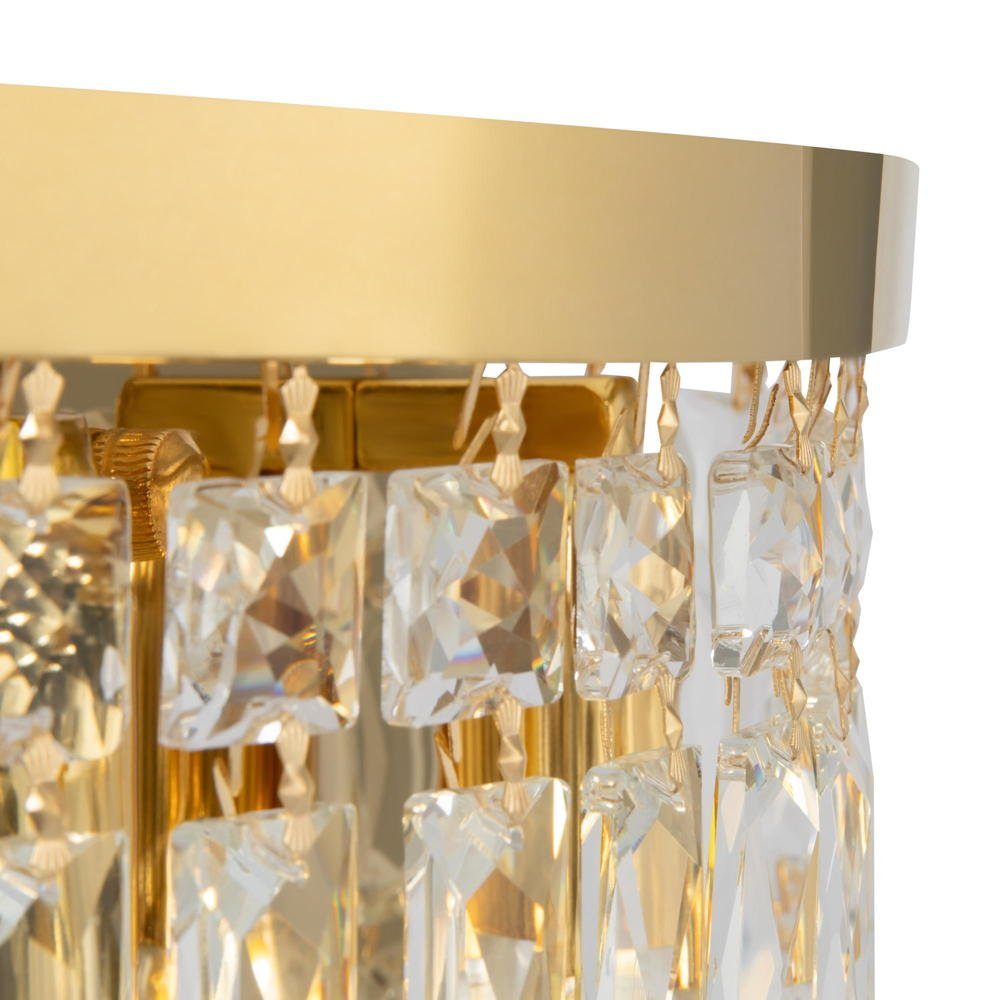 2-flammig, Gold Wandleuchte Wandlicht Leuchtmittel E14 und Wandleuchte, in Transparent enthalten: keine Angabe, Dune Nein, Wandlampe, warmweiss, click-licht Wandleuchte