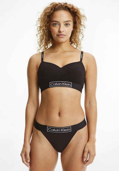 Calvin Klein Underwear Bralette mit Logoschriftzügen an Trägern und Bund
