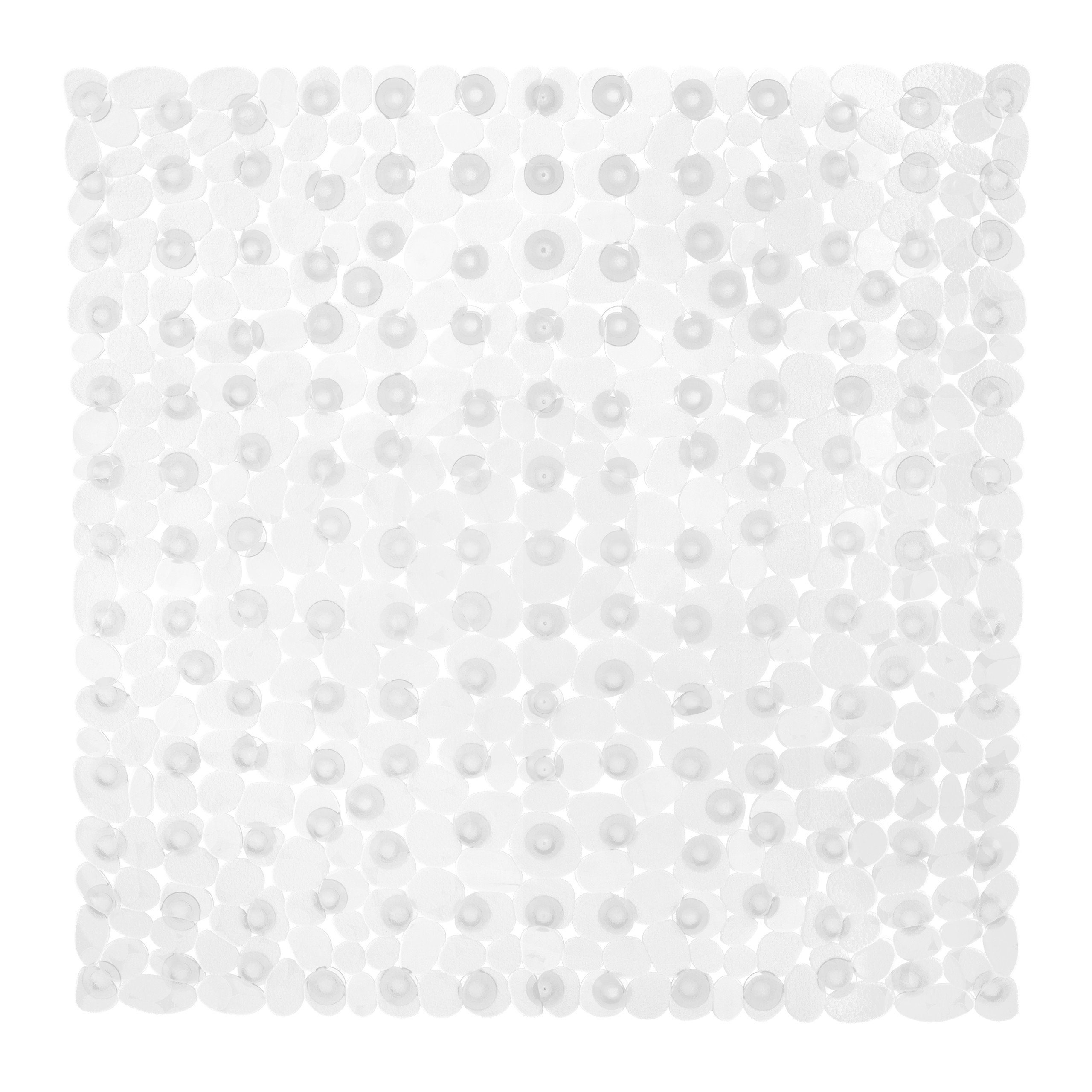 relaxdays Duschmatte Steinoptik quadratisch, Höhe 5 mm, Kunststoff, transpa günstig online kaufen