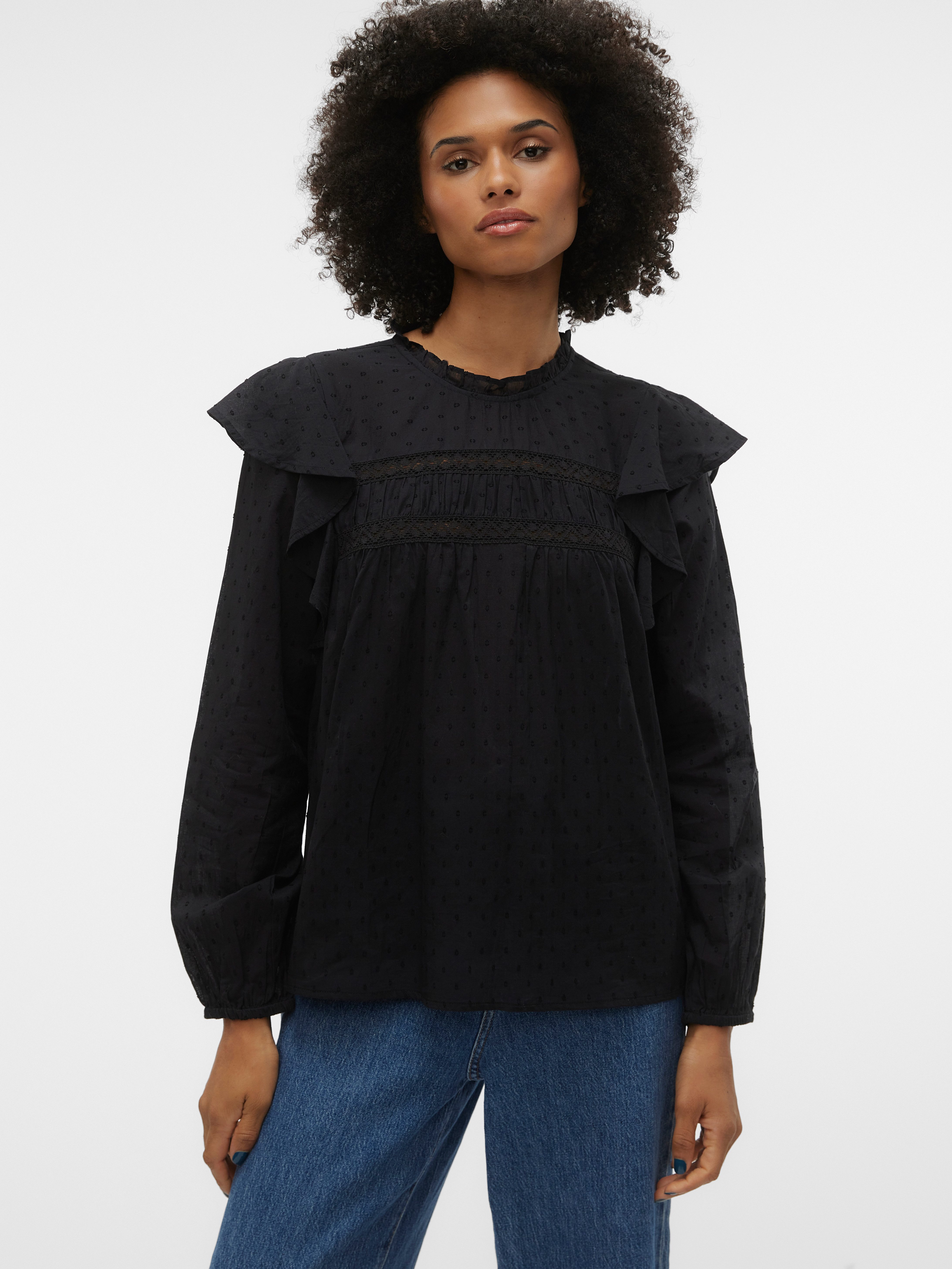 Vero Moda Spitzenbluse VMTRINE LS LACE günstig online kaufen