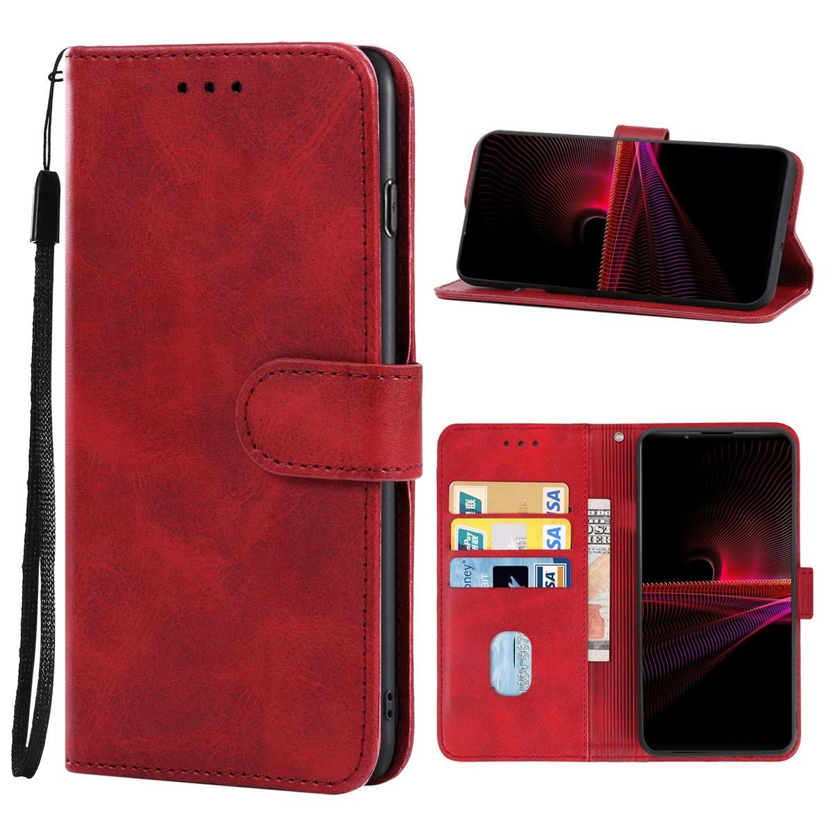 König Design Handyhülle Sony Xperia 1 IV, Schutzhülle Schutztasche Case Cover Etuis Wallet Klapptasche Bookstyle