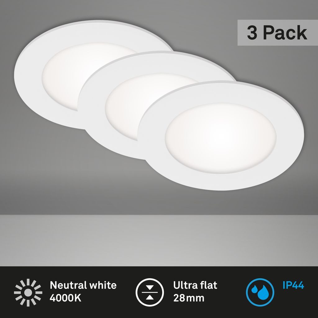 Briloner Leuchten LED Einbaustrahler 7115-436, LED fest integriert, 2700K - Extra-Warmweiß, weiß, LED, Einbaustrahler, Einbauspot