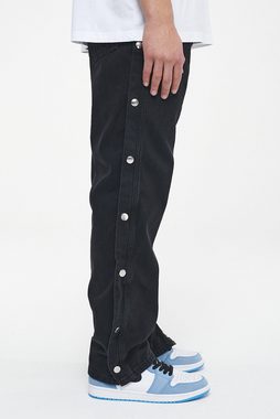 2Y Premium Bequeme Jeans 2Y Premium Herren 2Y Premium Buttoned Straight Jeans (1-tlg)