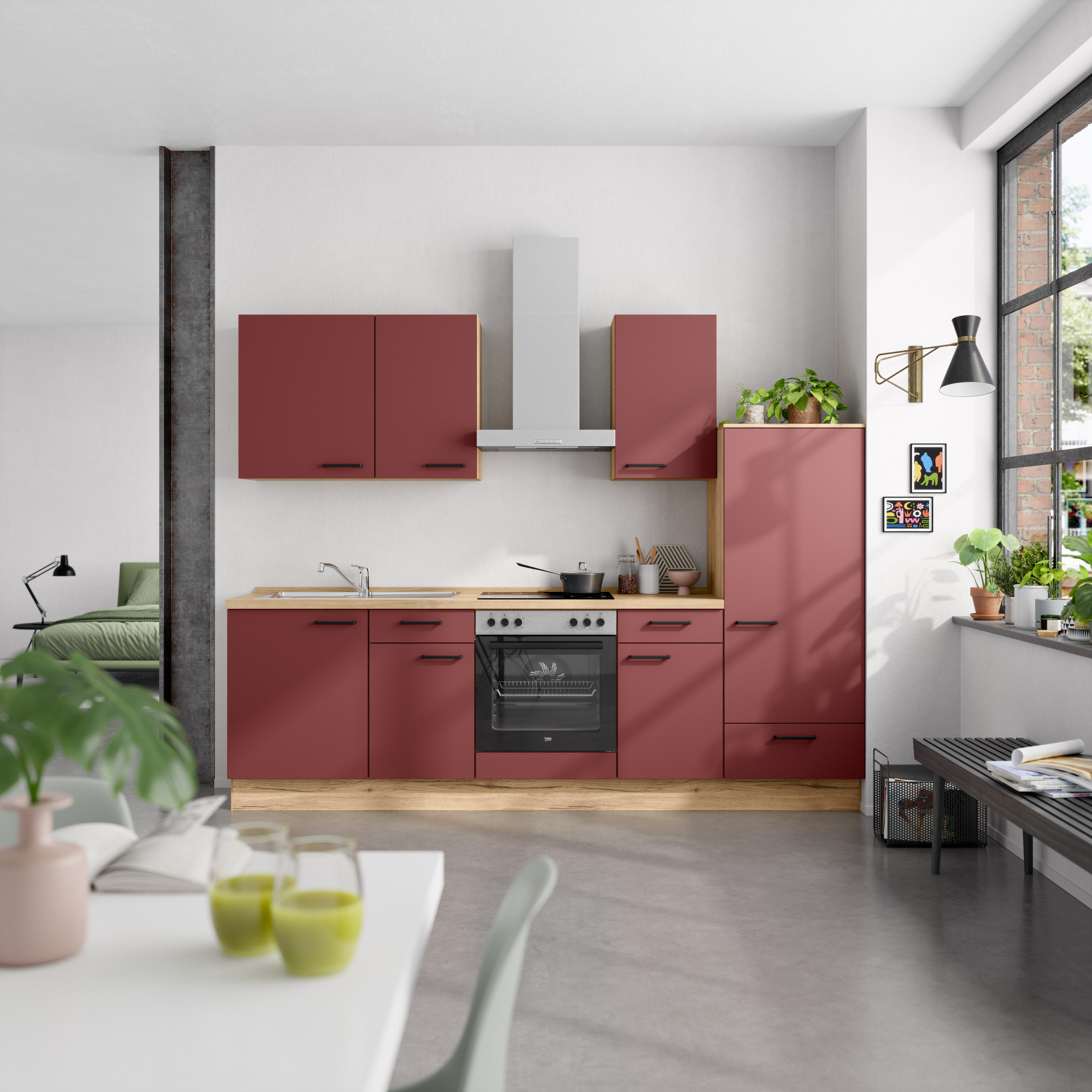 nobilia® Küchenzeile "Easytouch I", NEU: individuell anpassbar mit gratis Profi-Beratung, vormontiert, Breite 270 cm, Ausrichtung wählbar, wahlw. mit E-Geräten