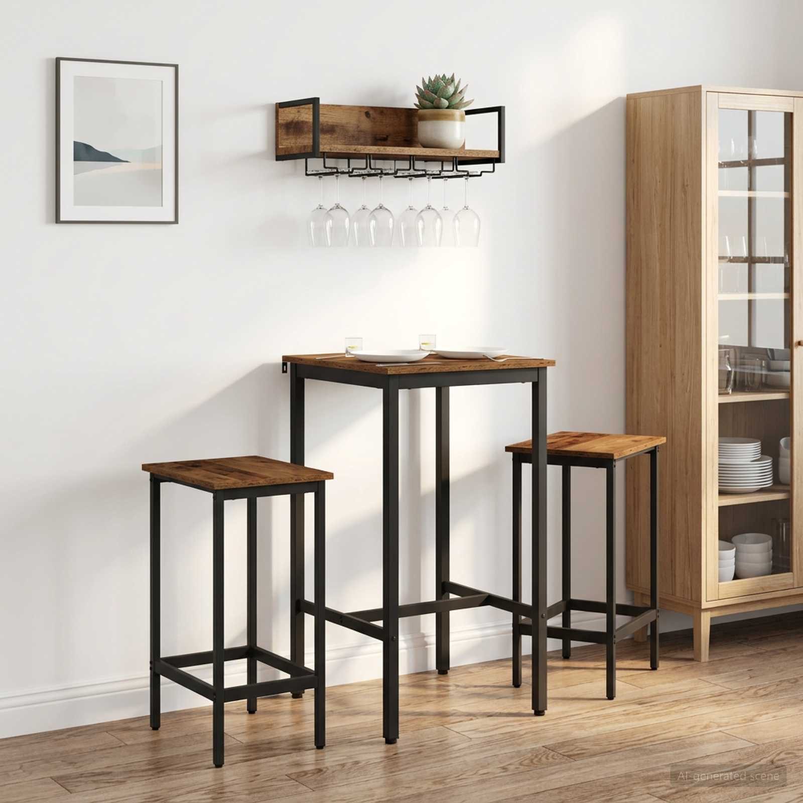 vidaXL Esstisch Bartisch 52 x 52 x 90 cm Holzwerkstoff Altholz Rechtwinklig (1-St)