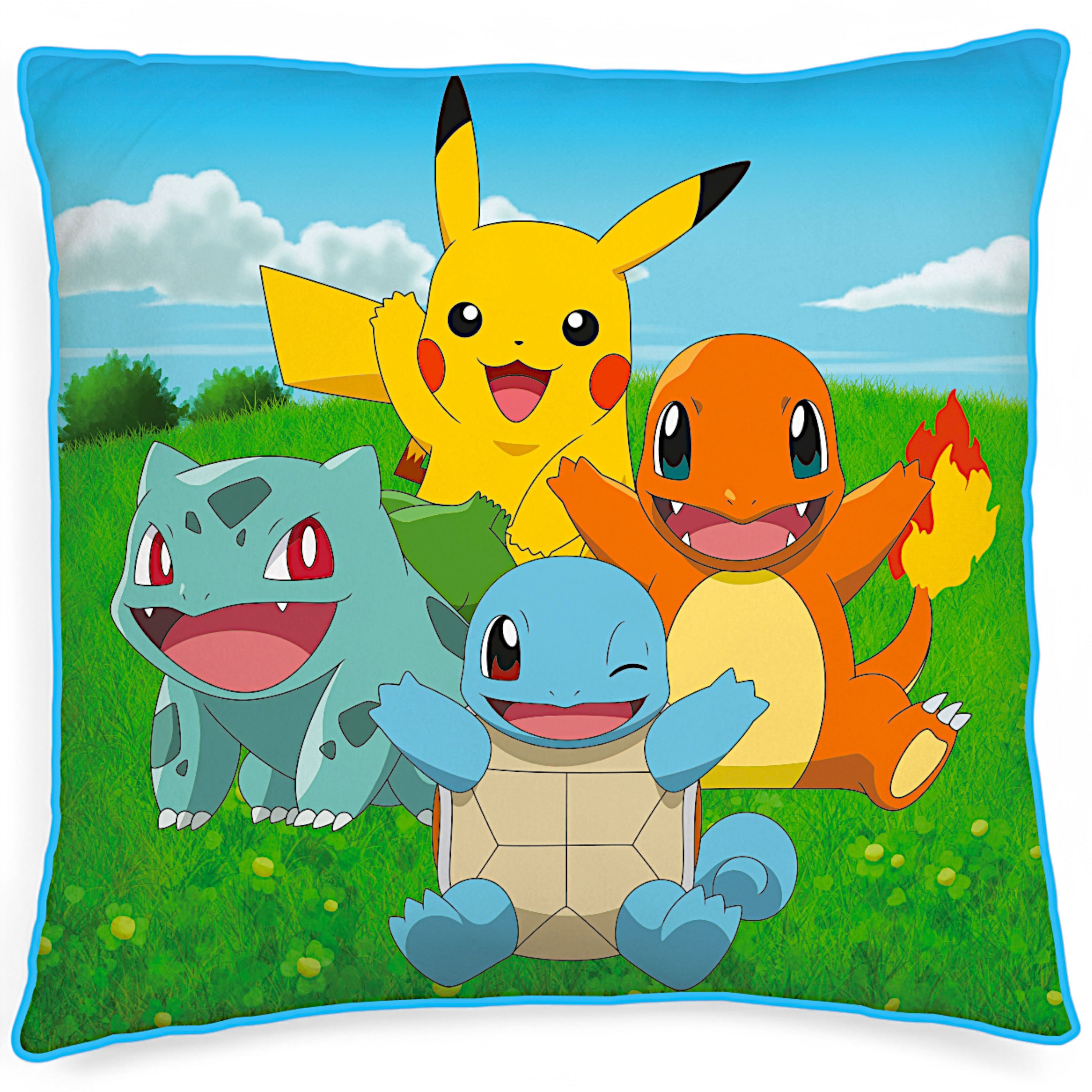 POKÉMON Dekokissen Pikachu, Bisasam, Glumanda & Schiggy, Kinder Kuschelkiss günstig online kaufen