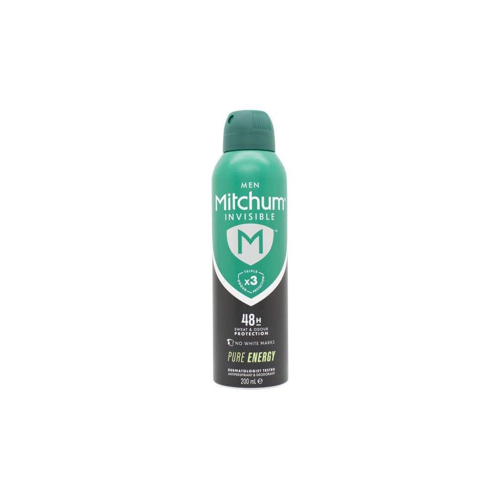 Mitchum Deo-Roller Invisible 48hr Pure Energy Antiperspirant Deodorant Spray 200ml
