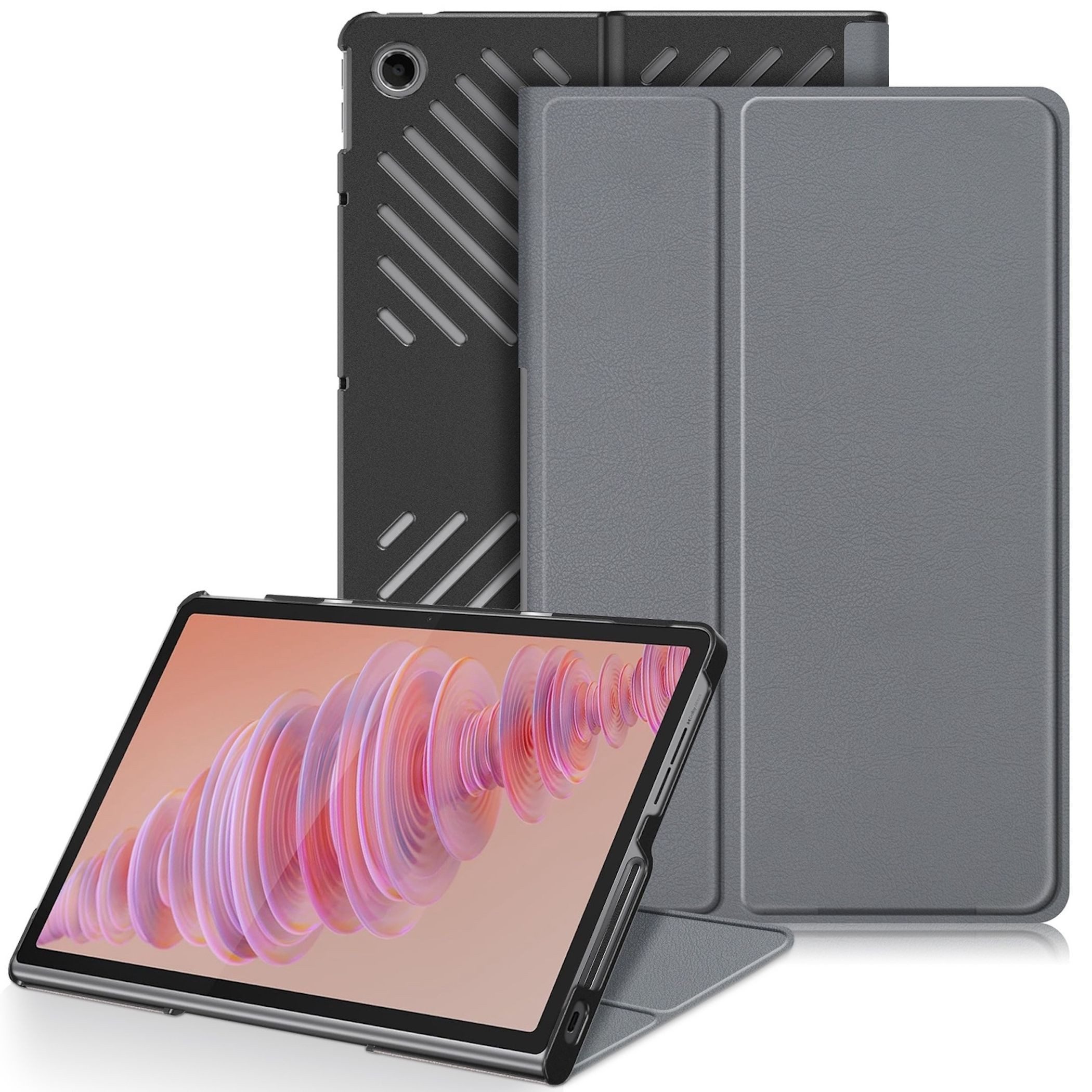 Wigento Tablet-Hülle für Lenovo Tab Plus 11.5 Zoll Wake UP Smart Schutz Cover WakeUP, 3-Fach Halterung, Kratzfest, Leicht