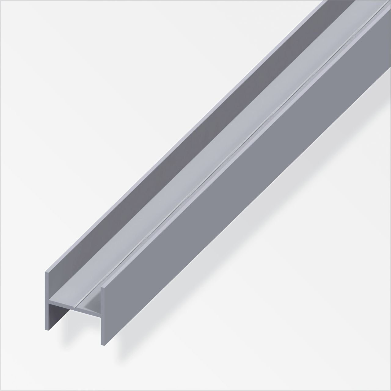alfer Vierkantstange alfer Quadrat-H 1 m, 7.5 x 3.25 x 1 mm Aluminium Aluminium