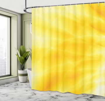 Abakuhaus Duschvorhang Moderner Digitaldruck mit 12 Haken auf Stoff Wasser Resistent Breite 175 cm, Höhe 180 cm, Gelb Abstrakt Sommer Sonne