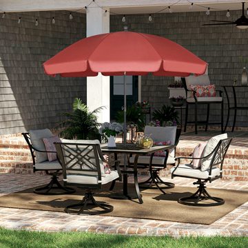 Sekey Sonnenschirm 240cm Sonnenschirm Balkon Balkonschirm Strandschirm Sonnenschutz UV50+, LxB: 217,00x217,00 cm, Knickbar, Neigungswinkel und Höhe verstellbar