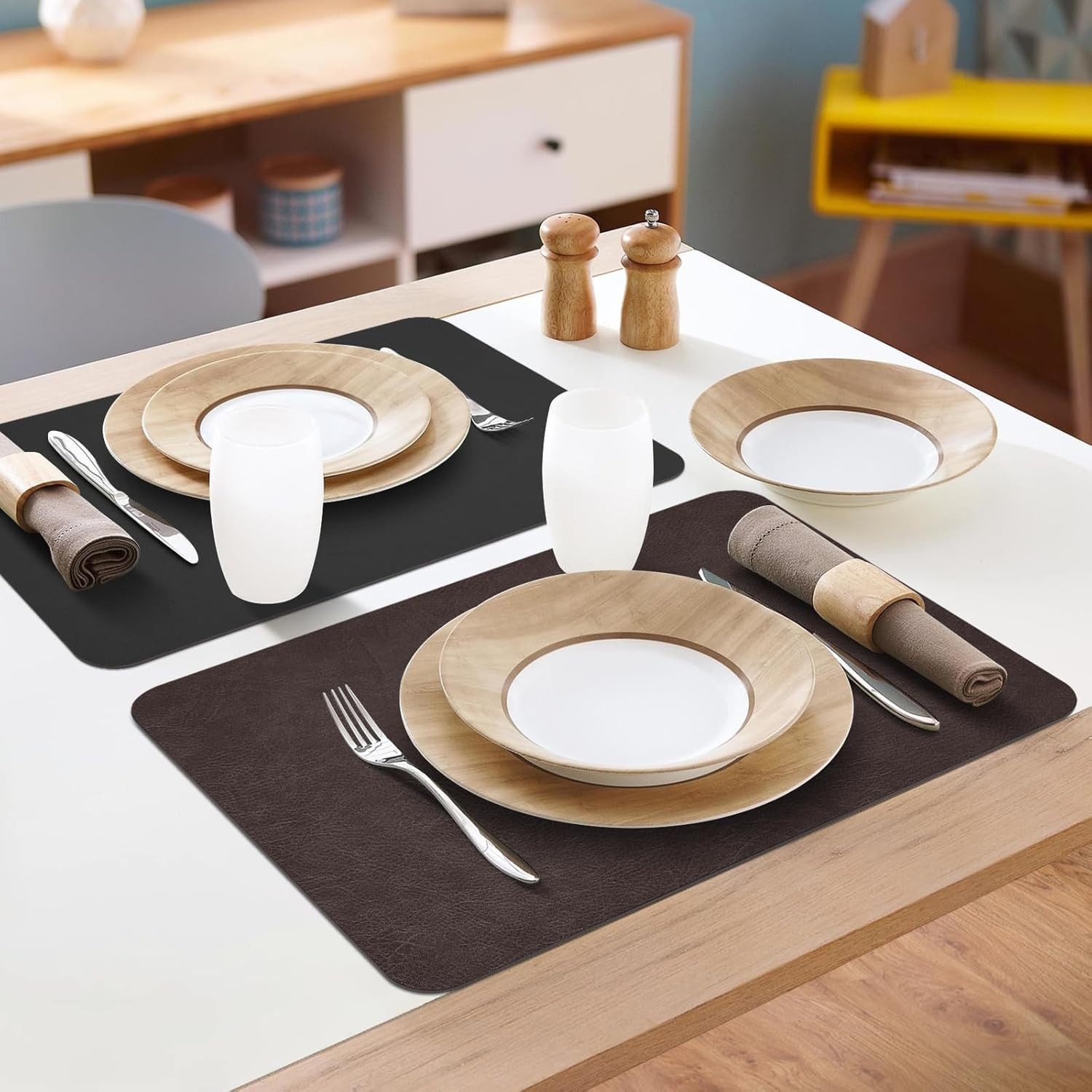 RWEUOQ Platzset Platzsets Abwaschbar Tischsets Rutschfest günstig online kaufen