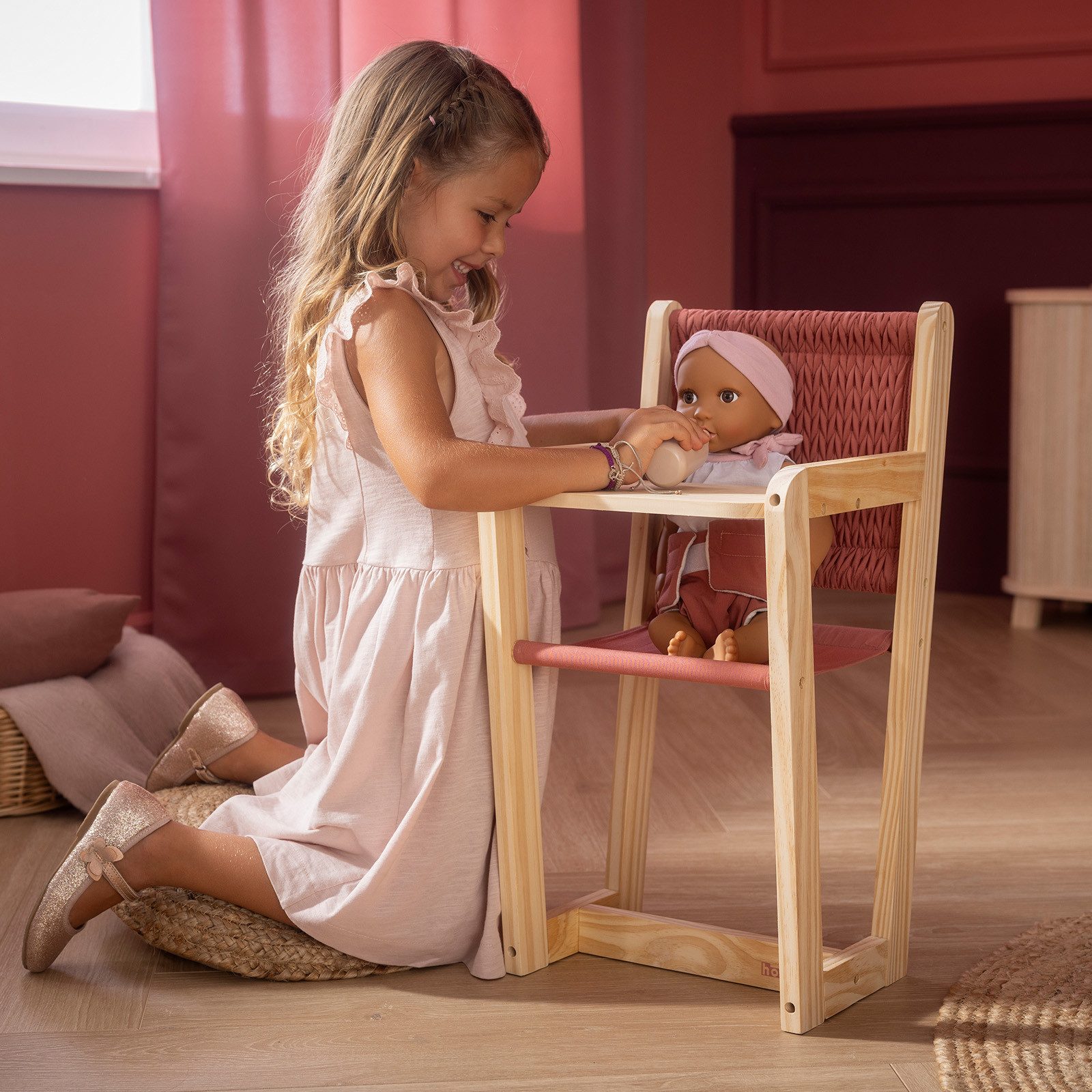 howa Puppenhochstuhl grace, aus Holz - Hochstuhl für Puppen bis 50cm