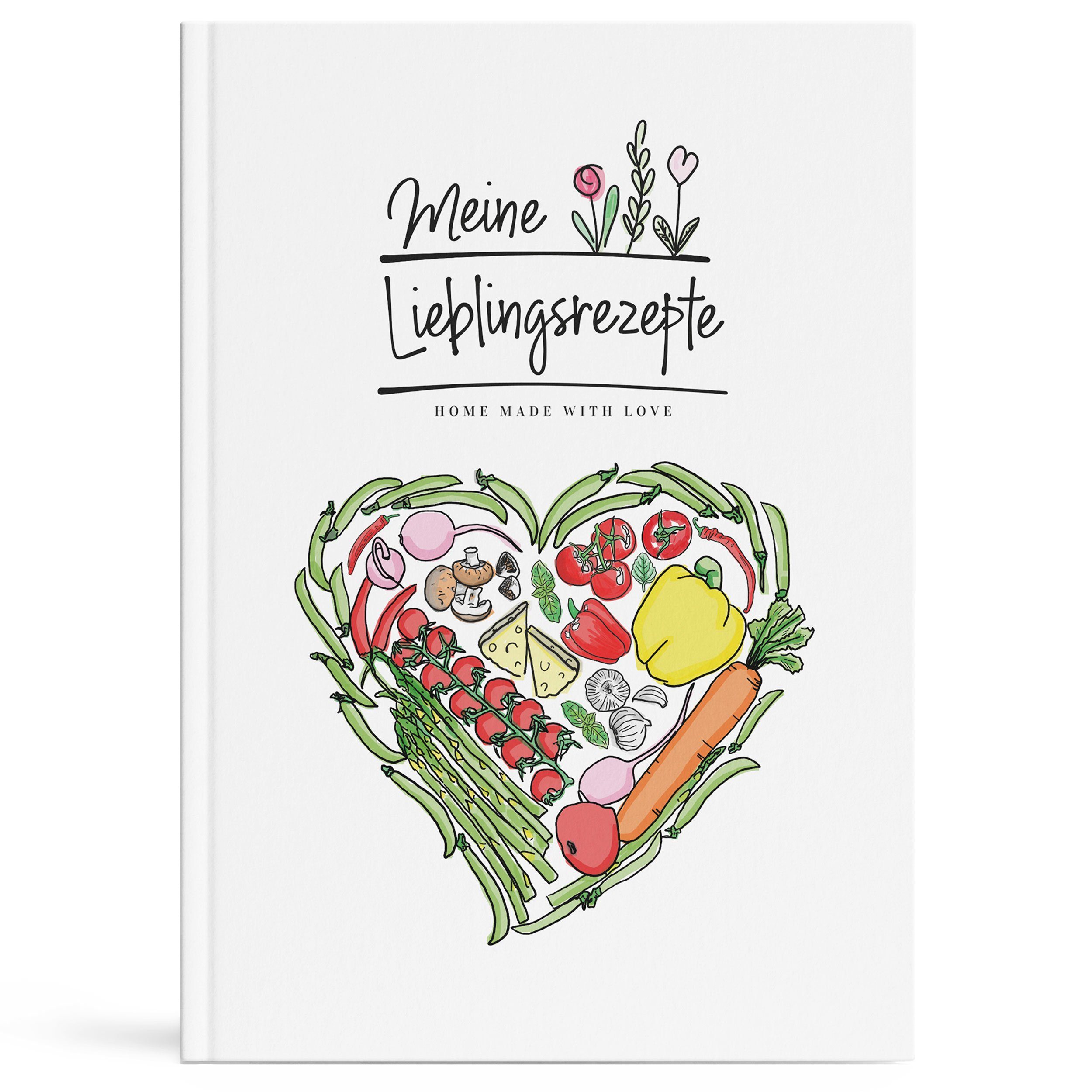 TOBJA Notizbuch Rezeptbuch zum Selberschreiben & Selbstgestalten DIN A4, Hardcover Rezepte & Backbuch - Premium DIY Buch zum freien gestalten