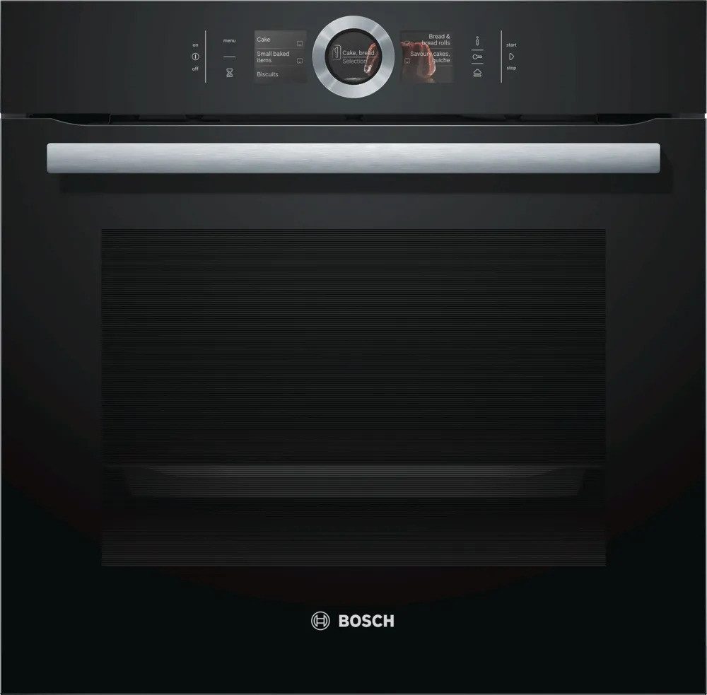 BOSCH Dampfbackofen HSG636BB1 Schwarz 71 Liter TFT Touchdisplay 4D Dampfgaren EcoClean A+