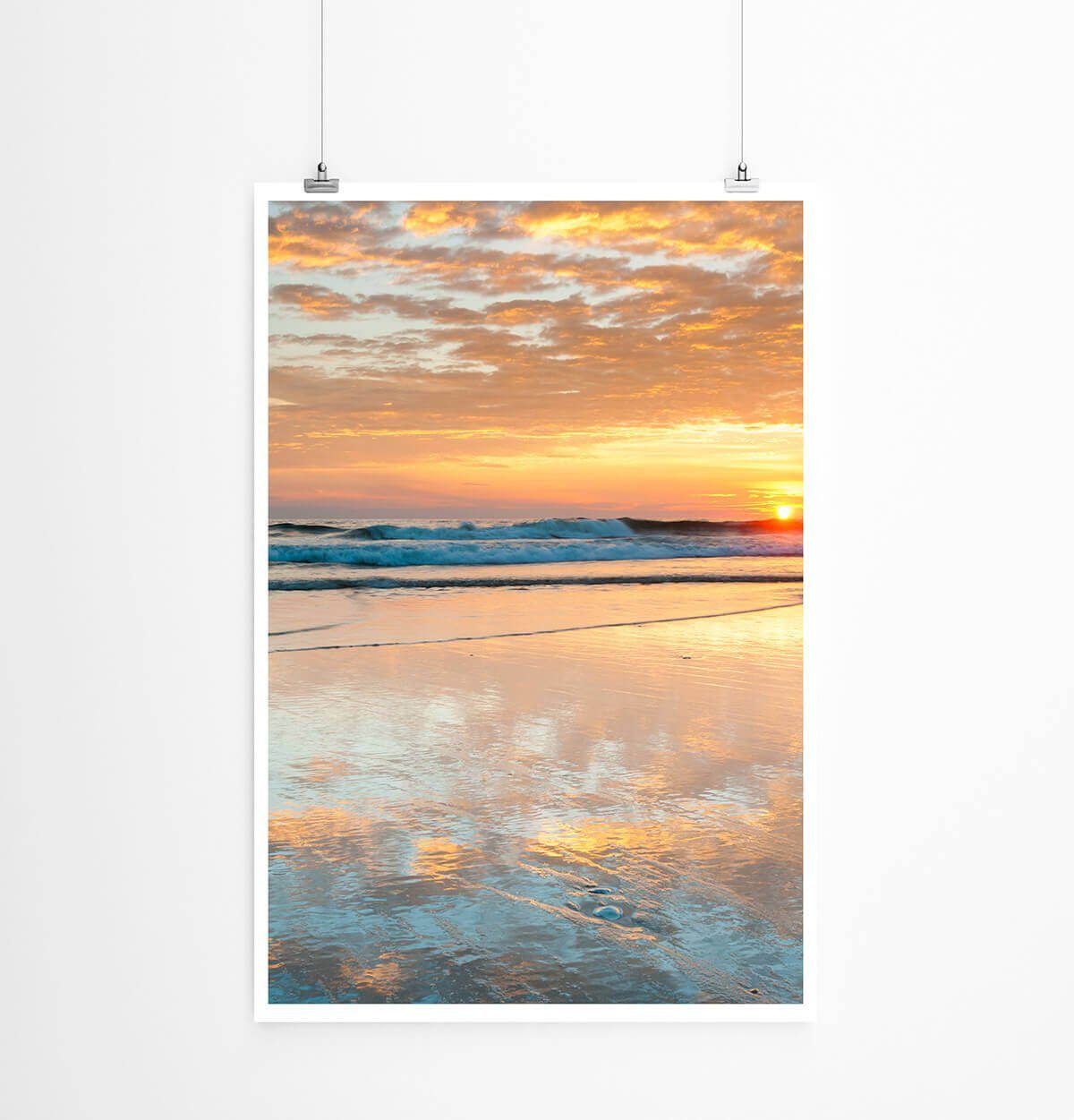 Sinus Art Poster Landschaftsfotografie 60x90cm Poster Cape Hatteras Strand bei Sonnenaufgang USA