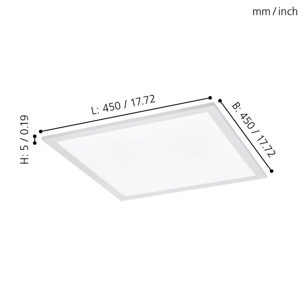 Wandlampe, dimmbar RGB, Leuchtmittel Weiß, Panel inklusive, Salobrena 4, Fernbedienung, Deckenleuchte, LED LED EGLO