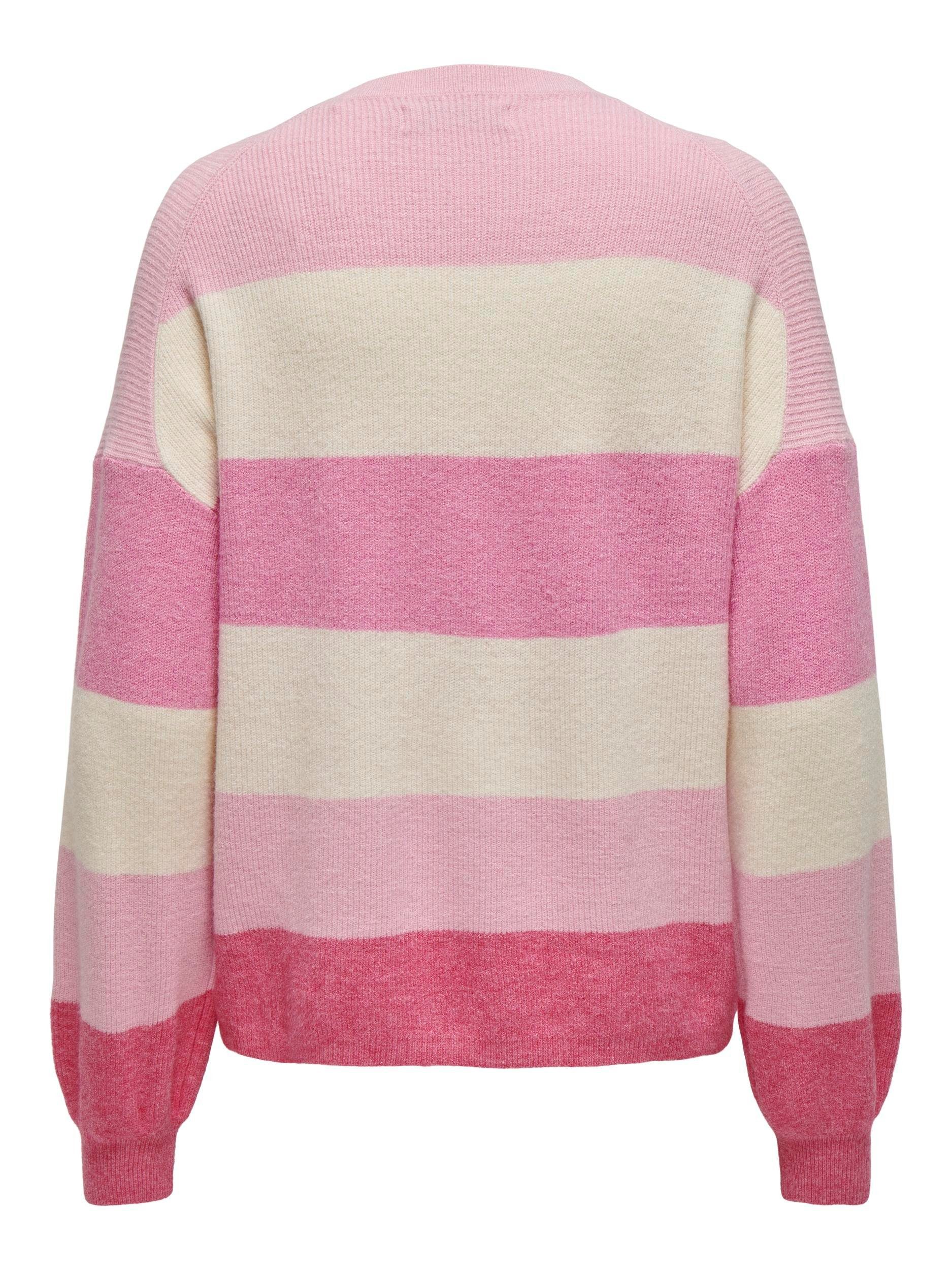 ONLY Strickpullover ONLATIA L/S STRIPE PULLOVER KNT NOOS Viskosemischung, regular fit
