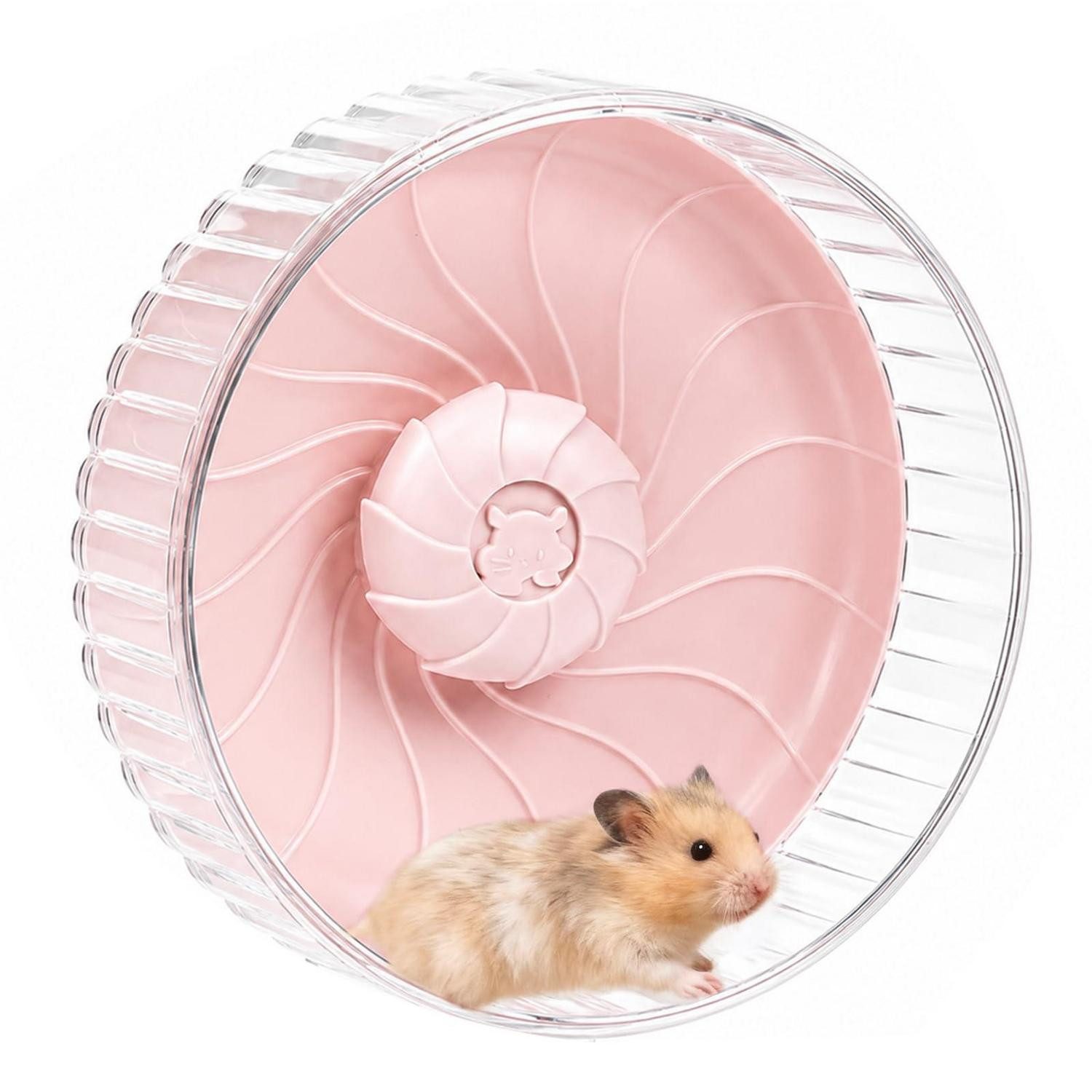 LuxusKollektion Tierlaufrad Hamsterrad 21cm Rosa Acryl Leise