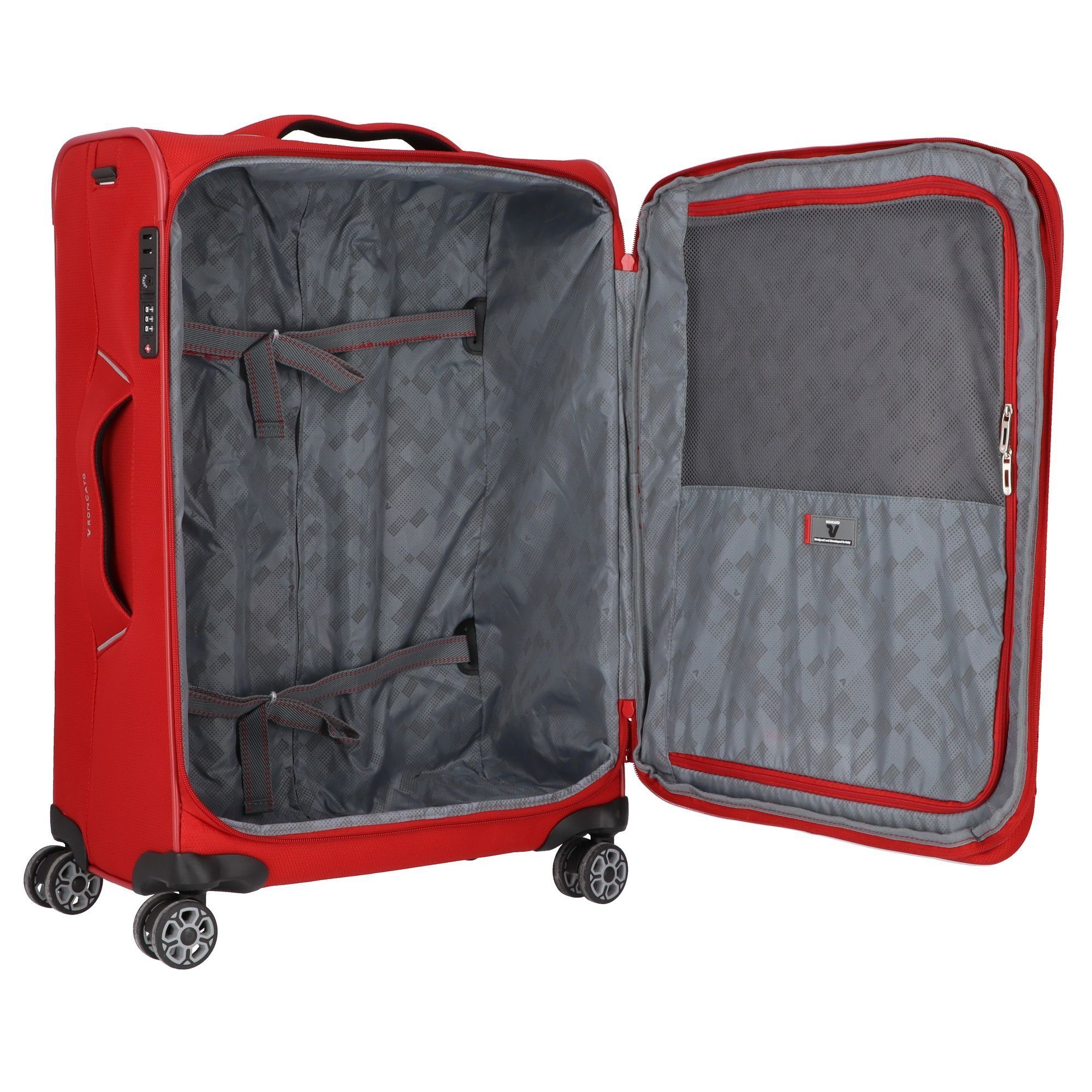 RONCATO Trolleyset Ironik 2.0, rosso Nylon 3 4 Rollen, tlg), (3-teilig