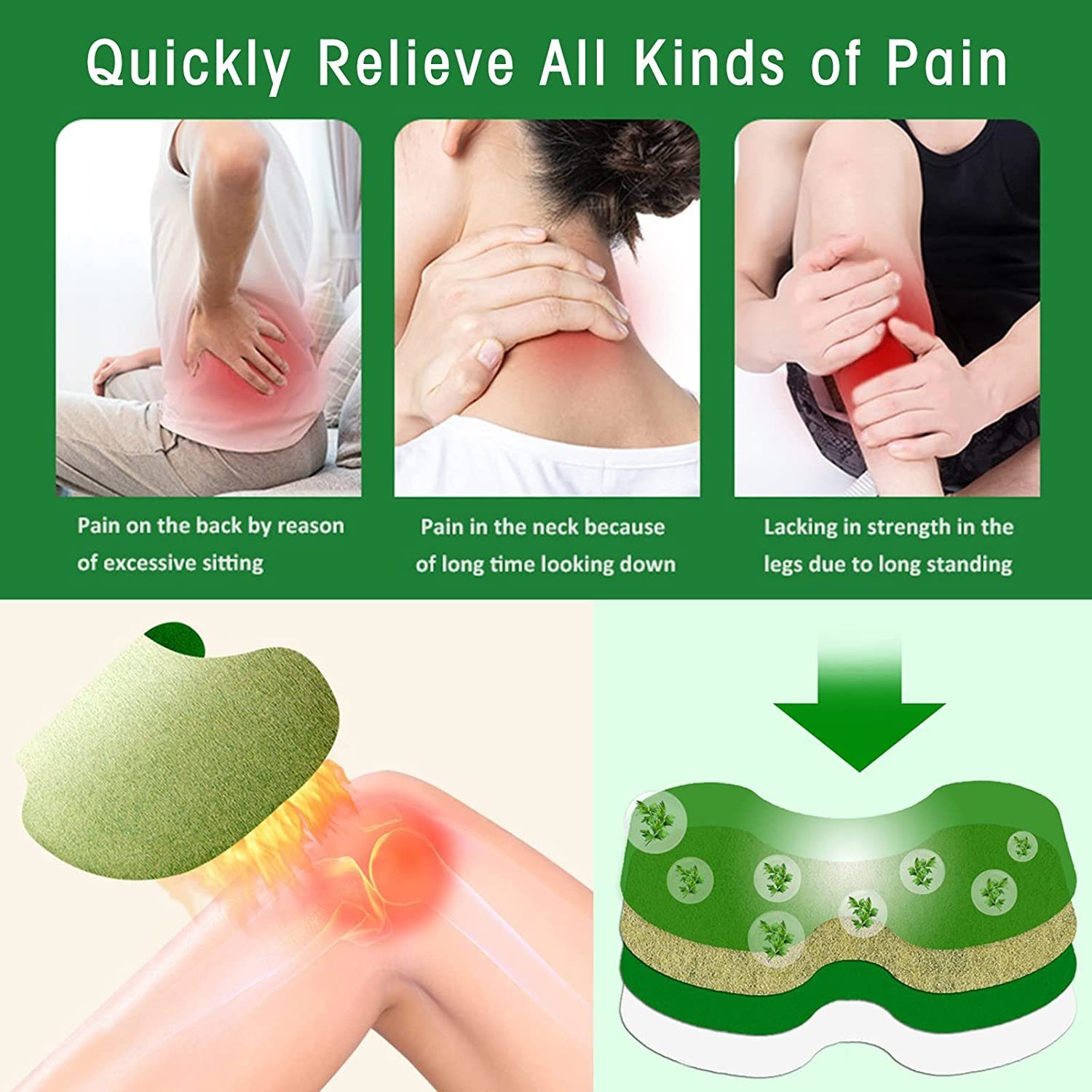 COOL-i ® Pflasterspender Wärmepflaster, Schmerzlinderung Patch, Schmerzlinderung knie und Schultern-12 Stück