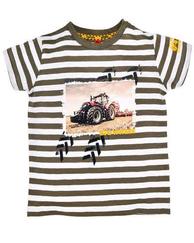 BONDI T-Shirt BONDI Jungen T-Shirt 'Traktor' 33147, Stripe Khak