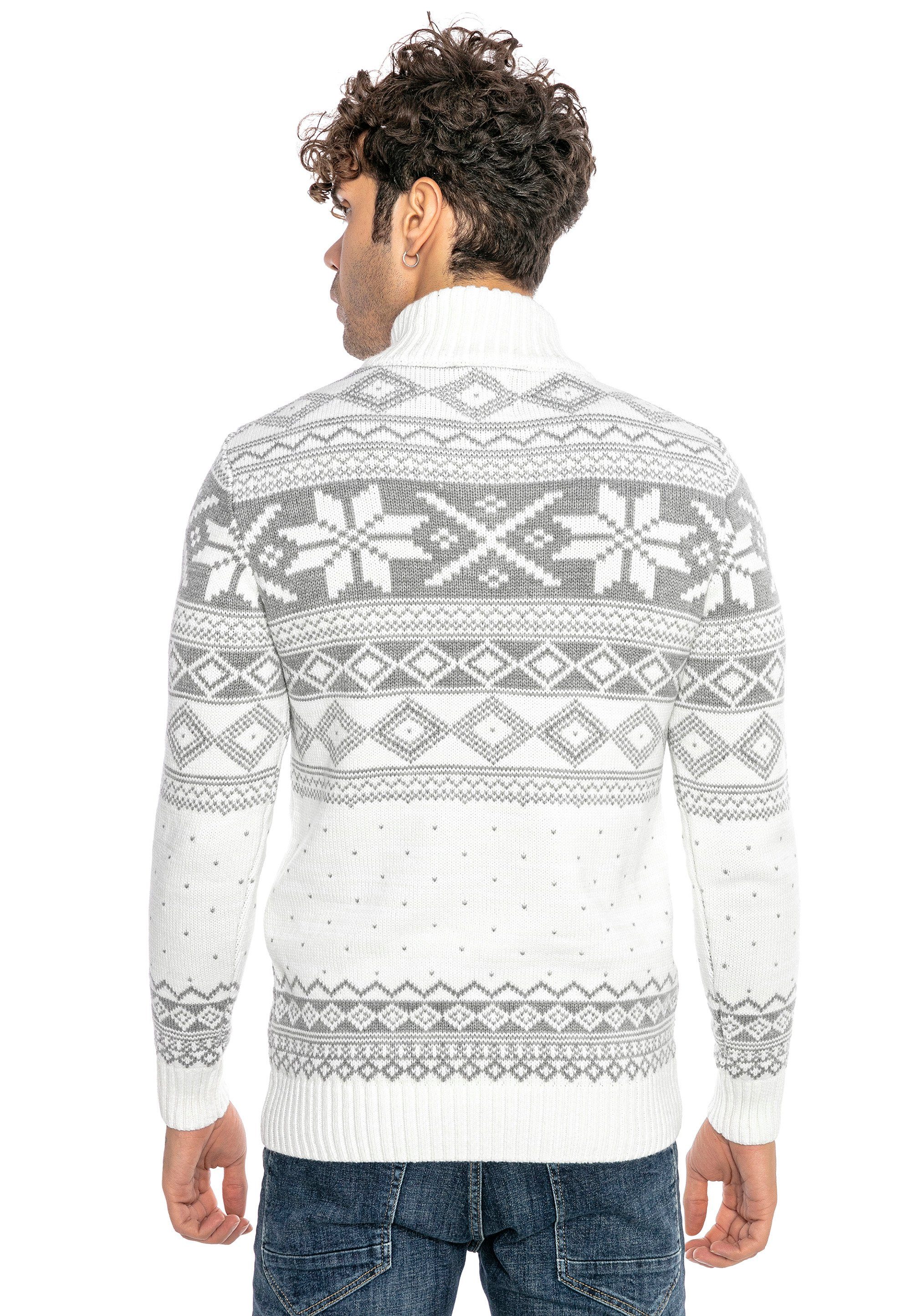 RedBridge Strickpullover Sandy Springs mit trendigem Norweger-Muster