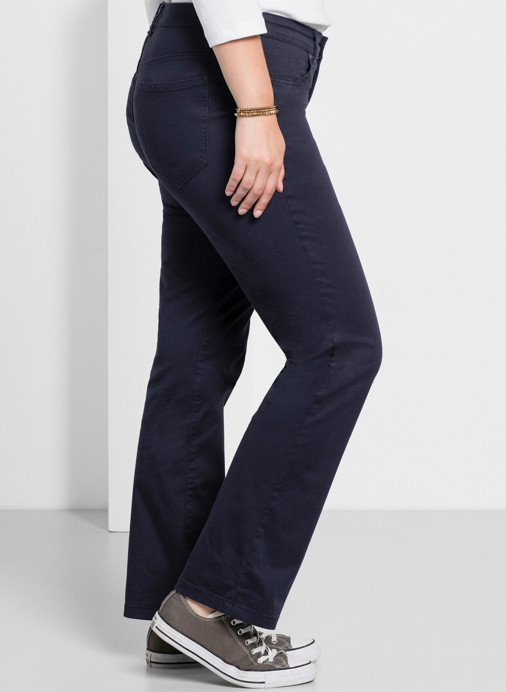 Sheego Jerseyhose Hose Innenbeinlänge ca. 83 günstig online kaufen