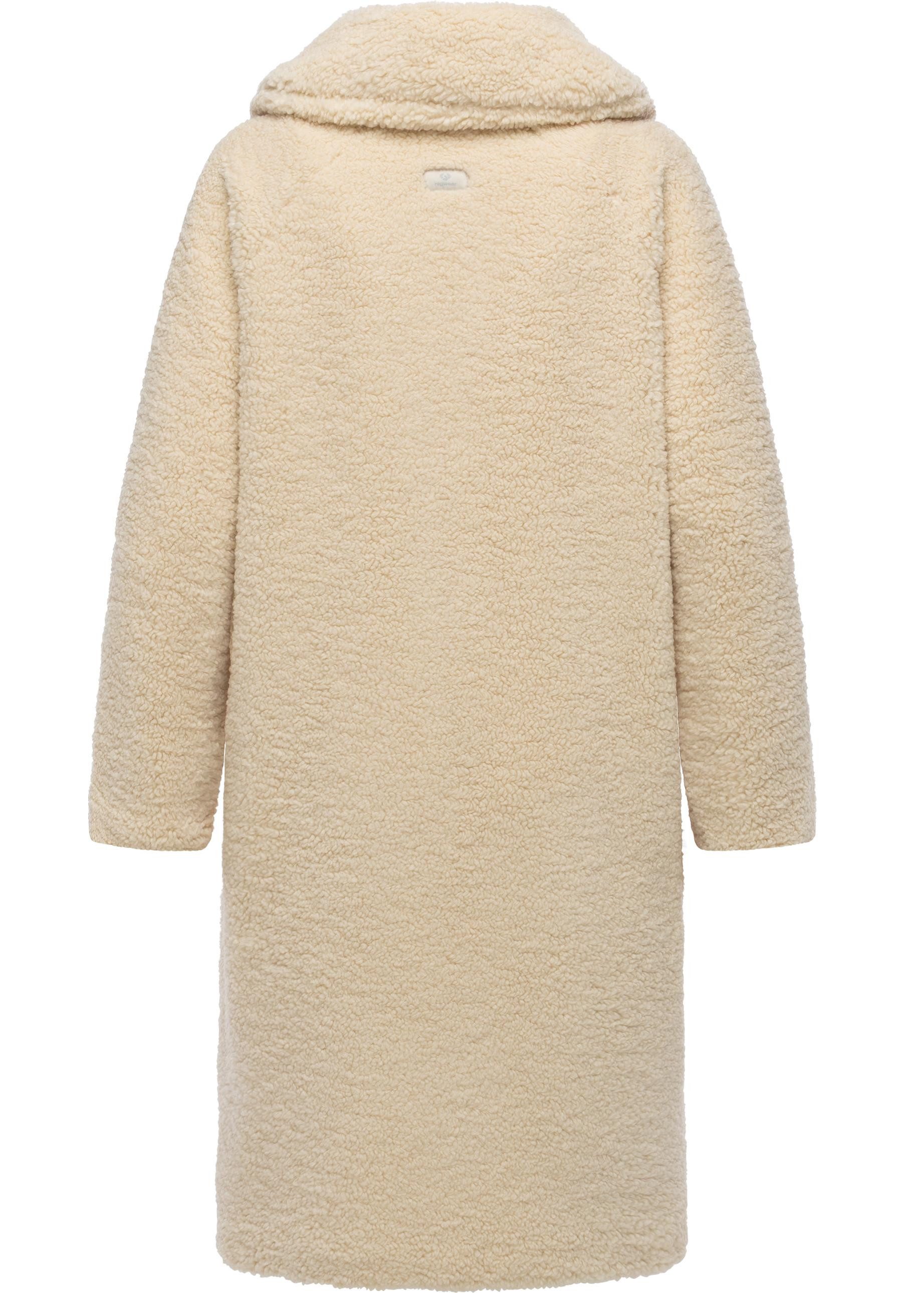 Ragwear Fellimitatmantel Tedyco YOUMODO flauschige Übergangsjacke aus kuscheligem Teddyfleece