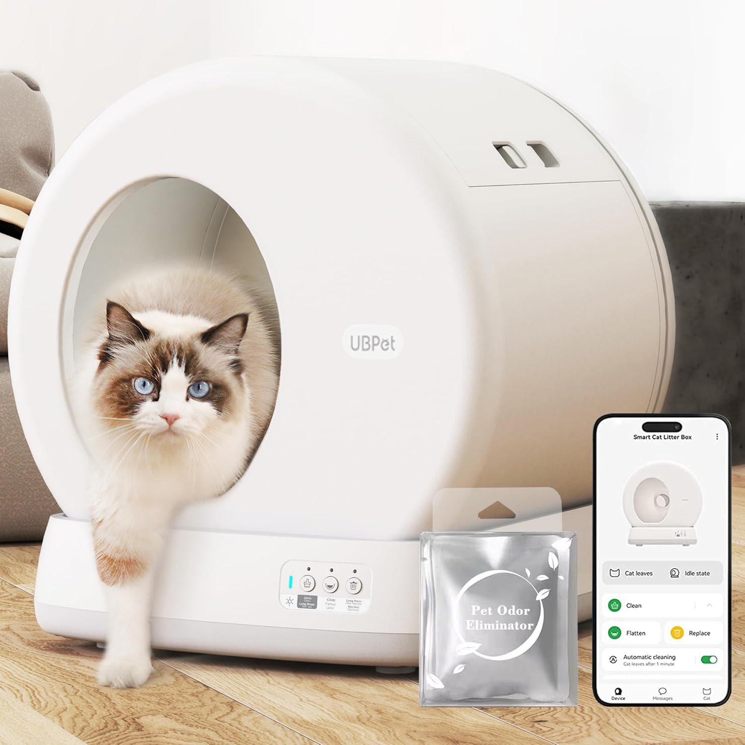 Katzentoilette UBPET C10 Selbstreinigende Katzentoilette, 57,6L