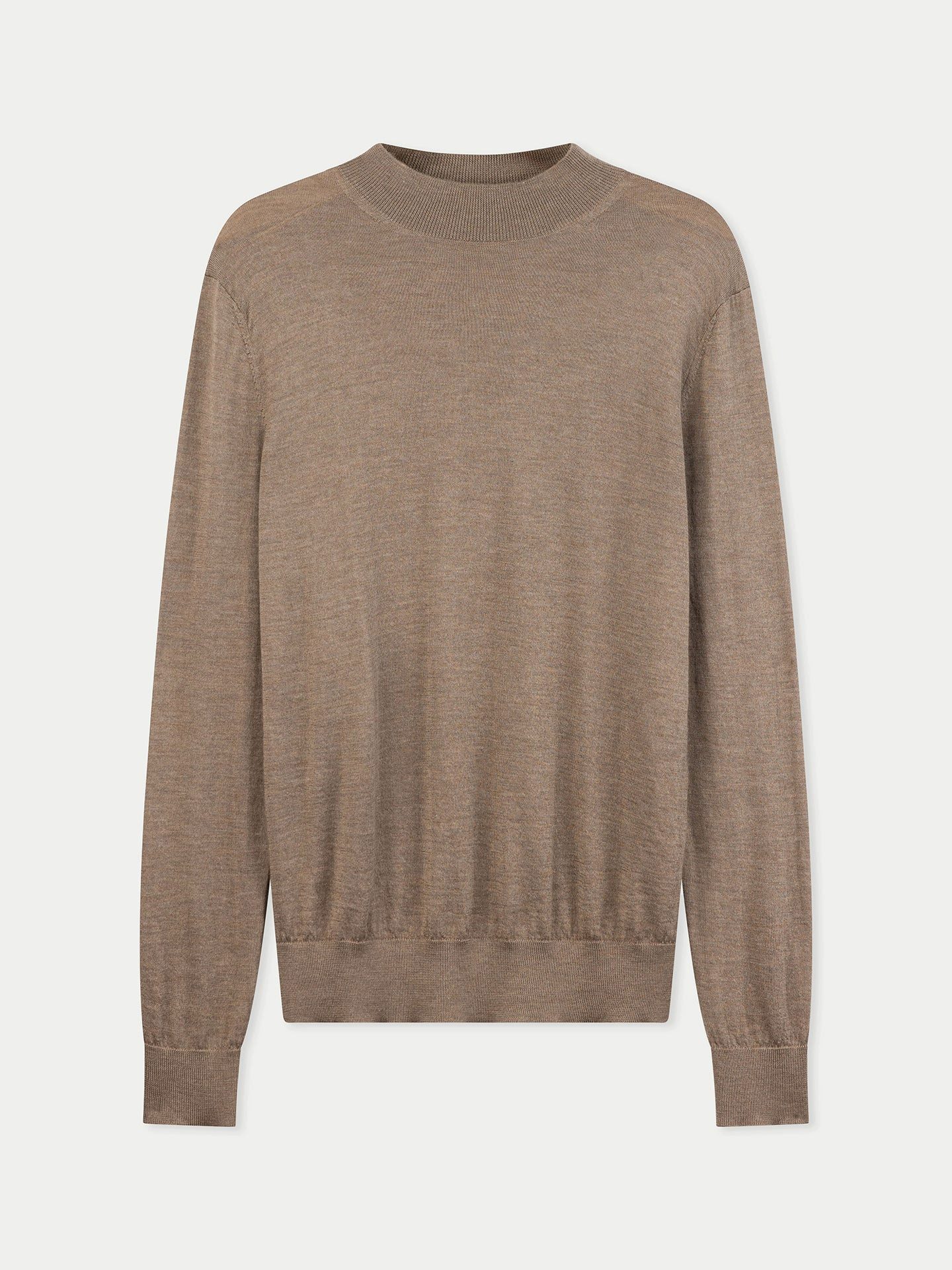 Rundhalspullover Herren Kaschmir-Seide Pullover mit Stehkragen