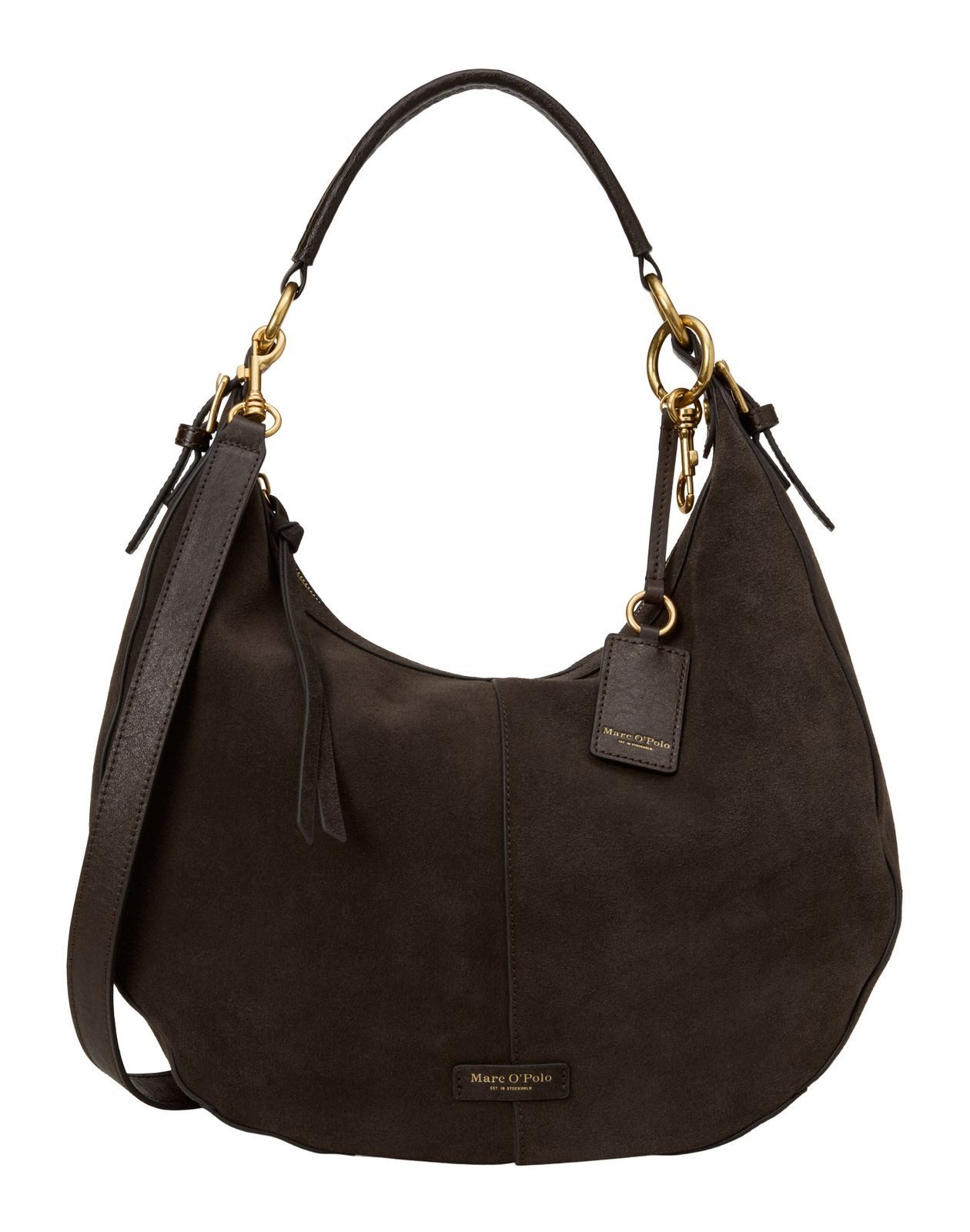 Marc O'Polo Schultertasche Hobo Bag, aus echtem Kalbsleder