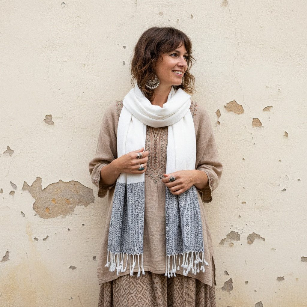 Guru-Shop Halstuch Weicher Viskose Schal, Stola mit Paisley,..
