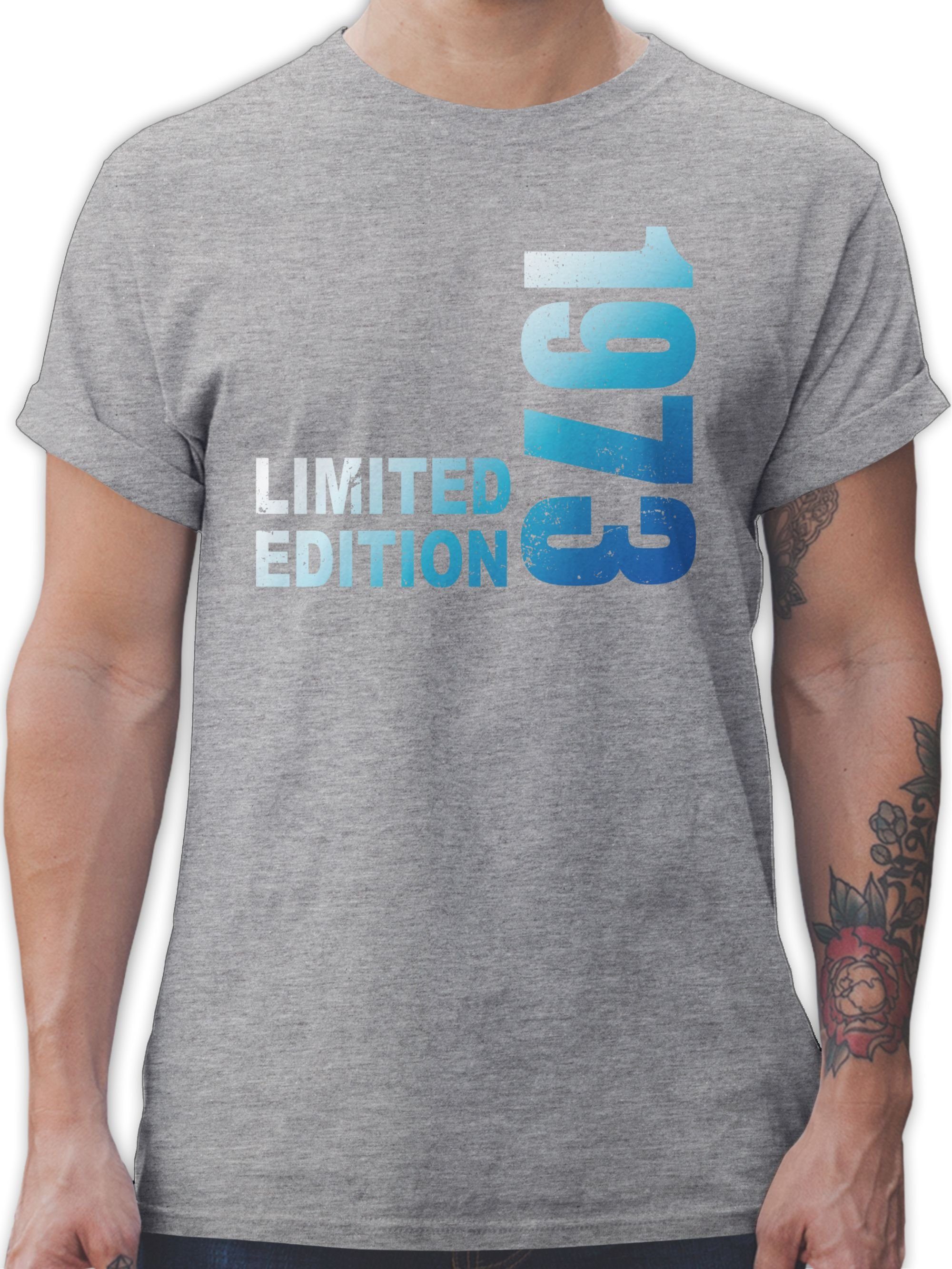 Shirtracer T-Shirt Limited Geburtstag Grau Edition 50. meliert 1973 02