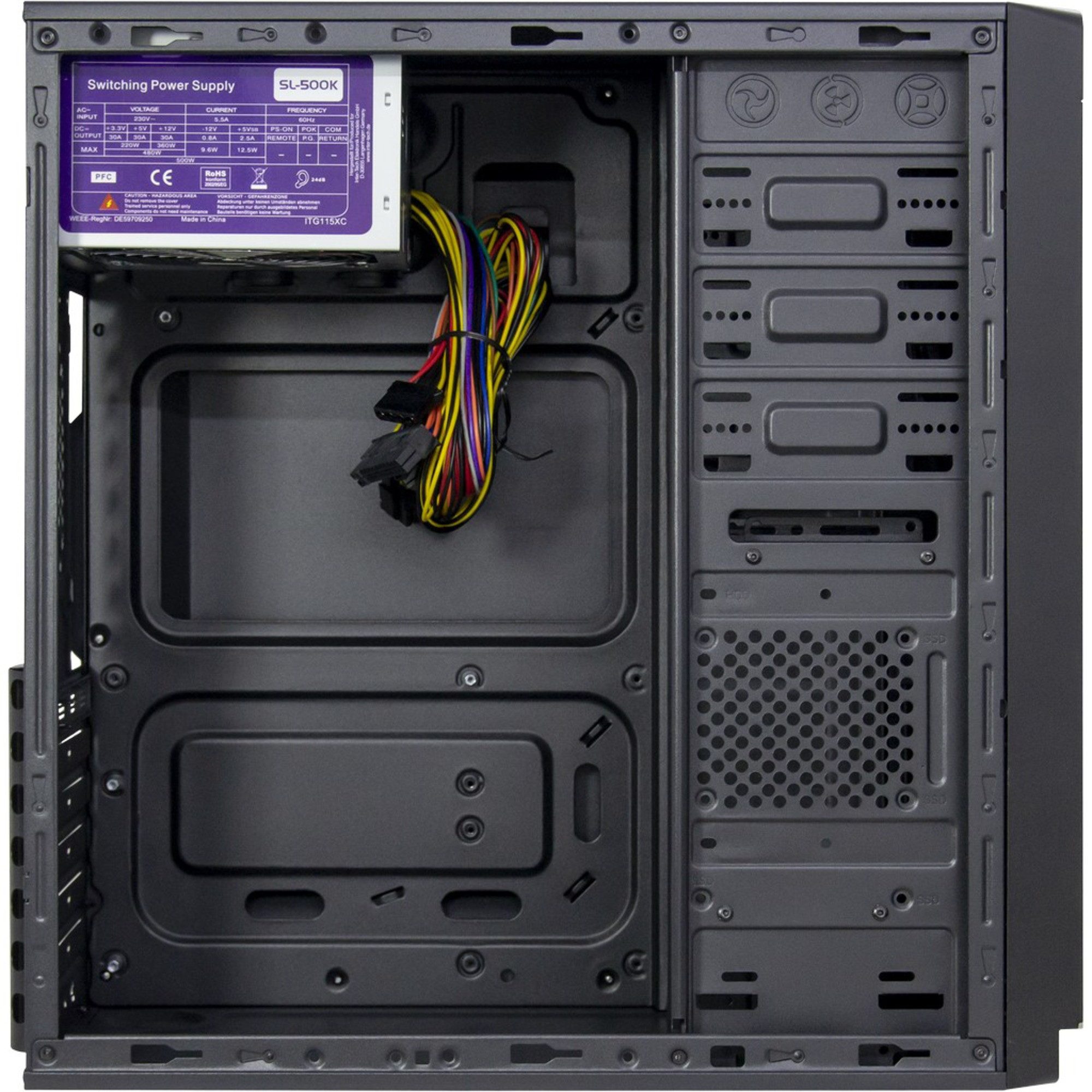 Inter-Tech PC-Gehäuse Inter-Tech IT-5916, Tower-Gehäuse, (inkl. SL-500K